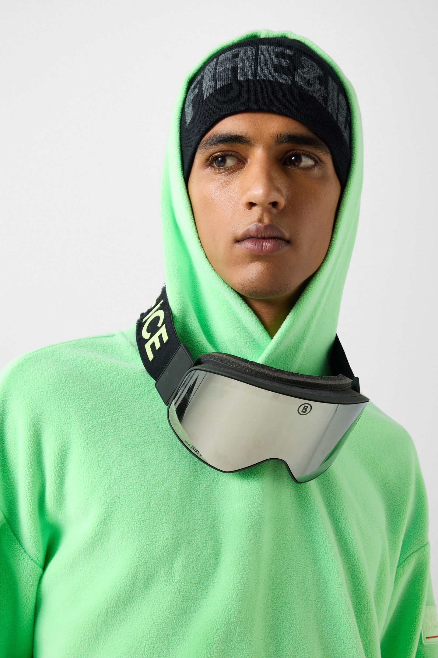 Ilario Fleece Hoodie Neon green
