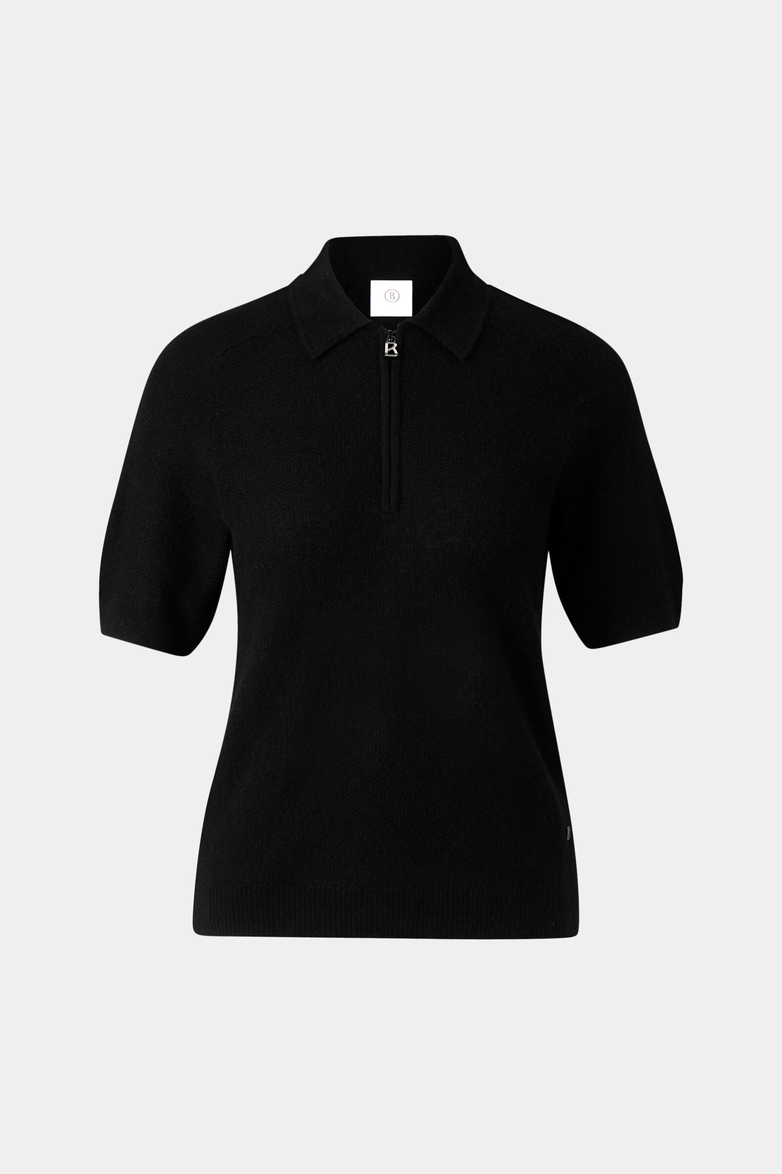 Strick-Polo-Shirt Shari Schwarz