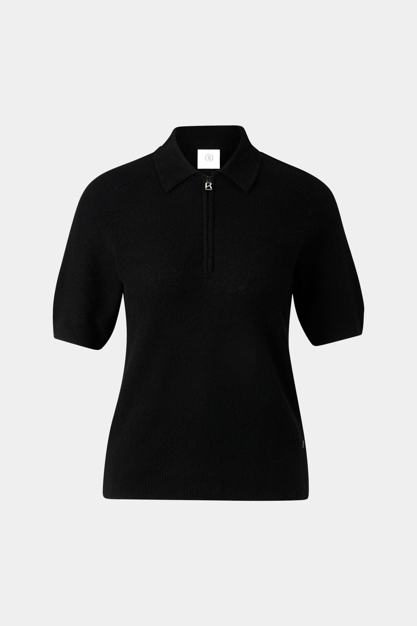 Strick-Polo-Shirt Shari Schwarz