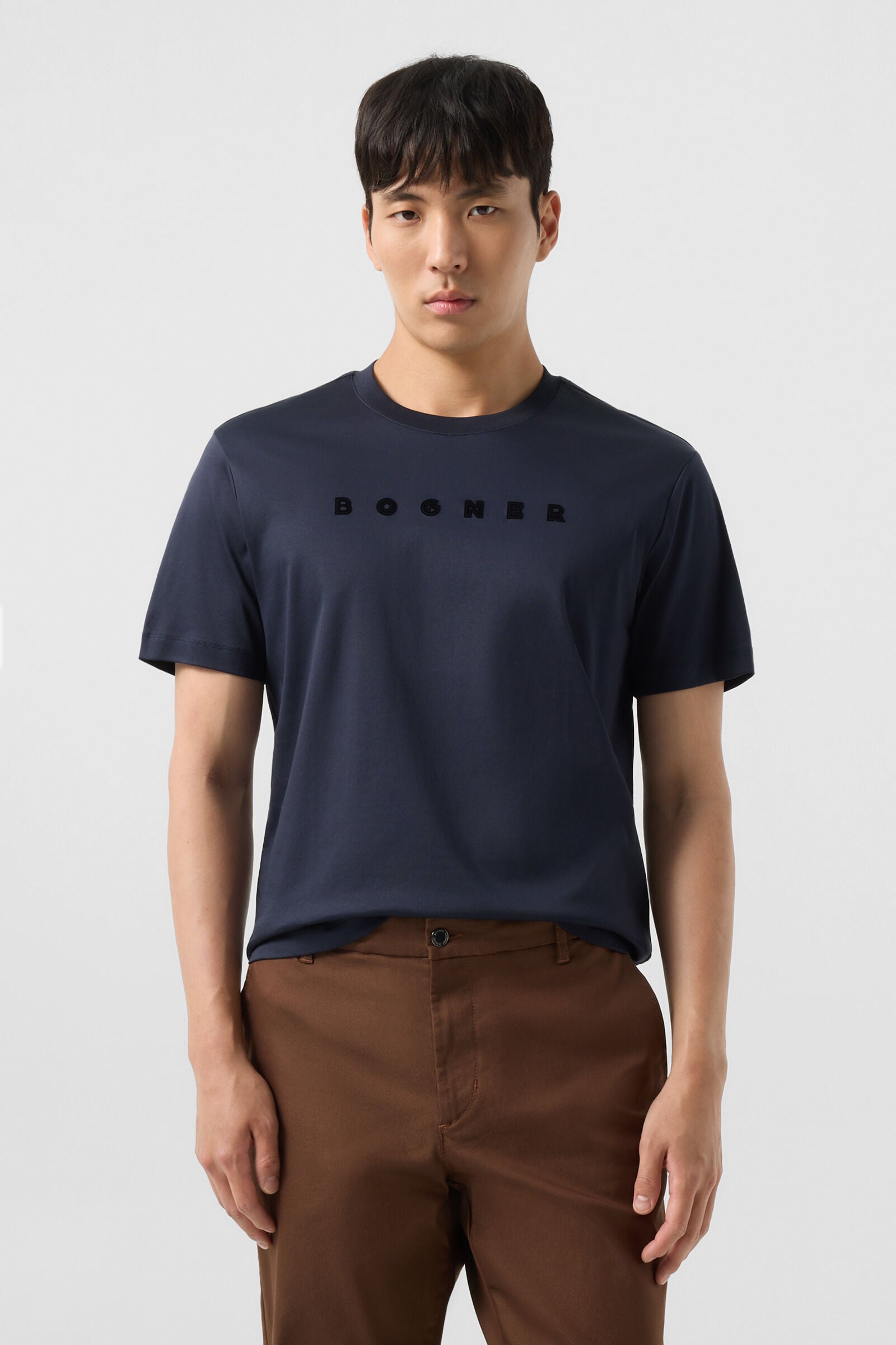 Cotton T-shirt Lukas Navy blue