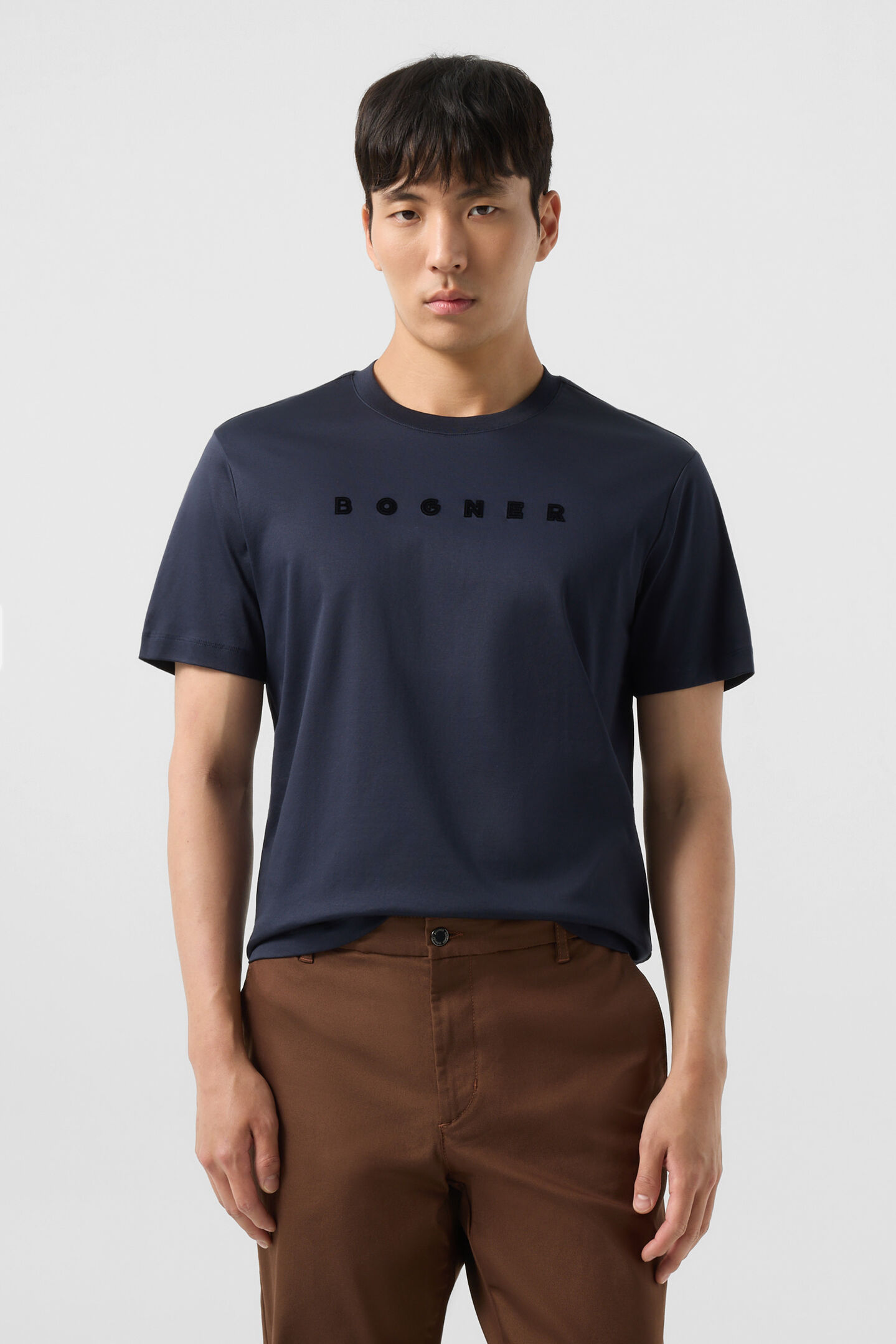 Cotton T-shirt Lukas Navy blue
