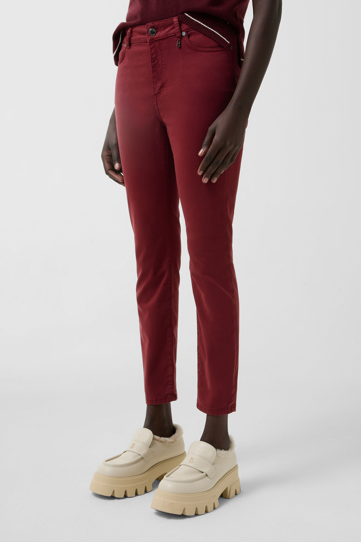 7/8 pants Julie Wine red