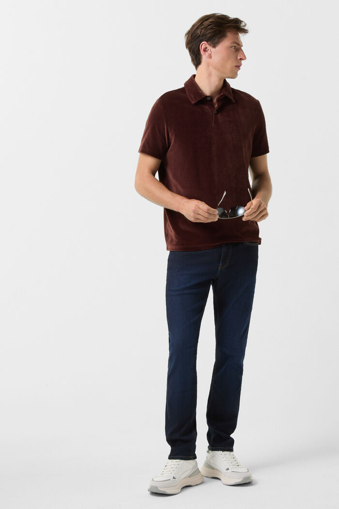 Velour polo shirt Vincenzo Wine red Velour polo shirt Vincenzo Wine red