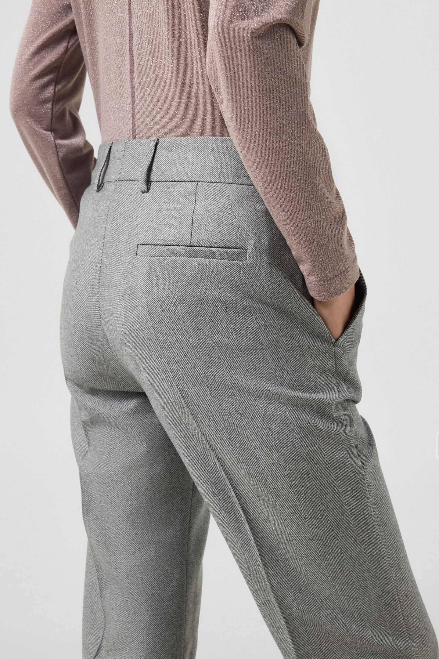 Schurwoll-Hose Jody Grau