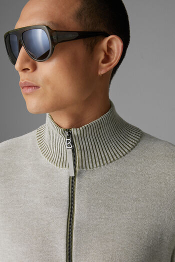 Lias Merino-blend half-zip pullover