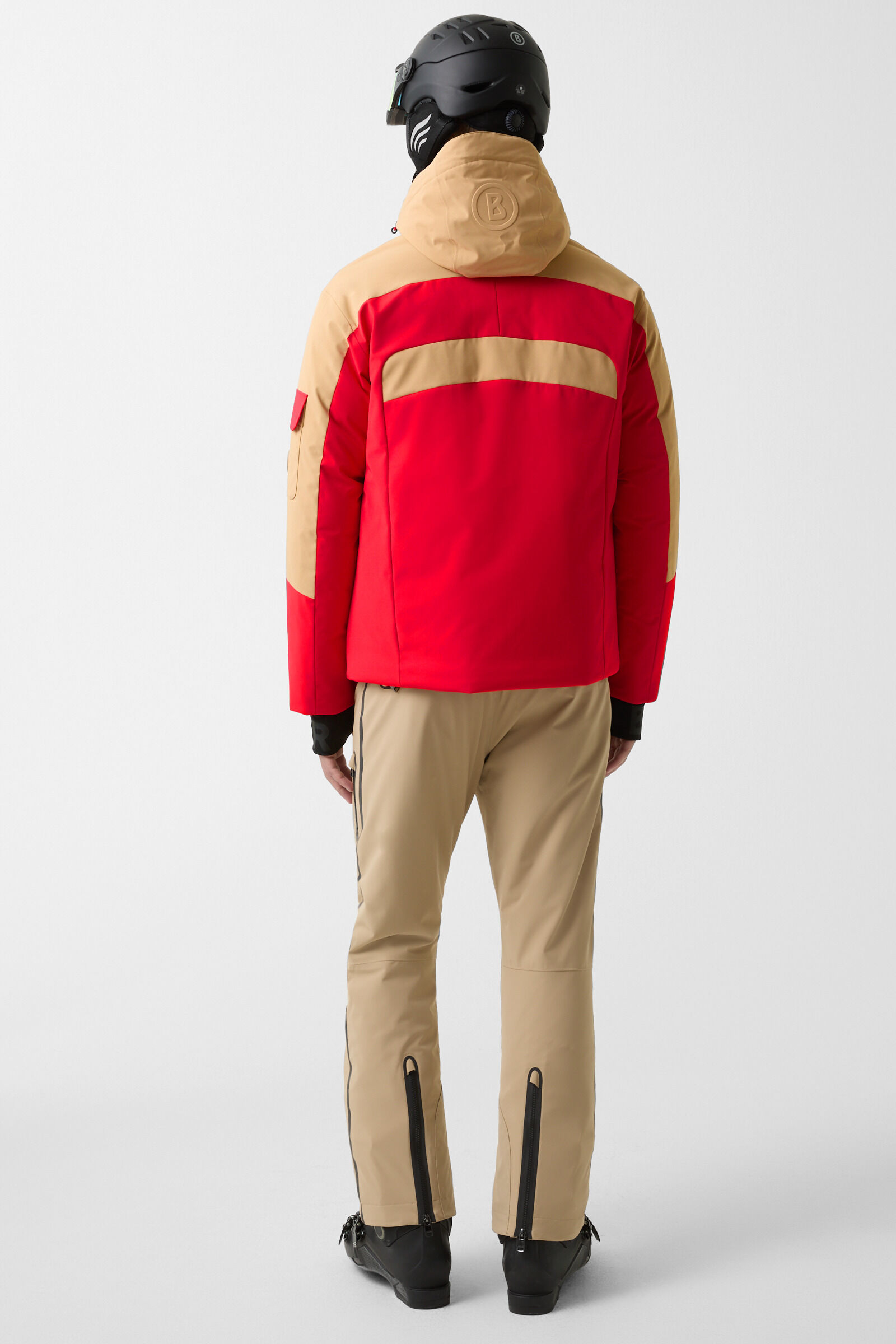 Danjo down ski jacket Red/beige