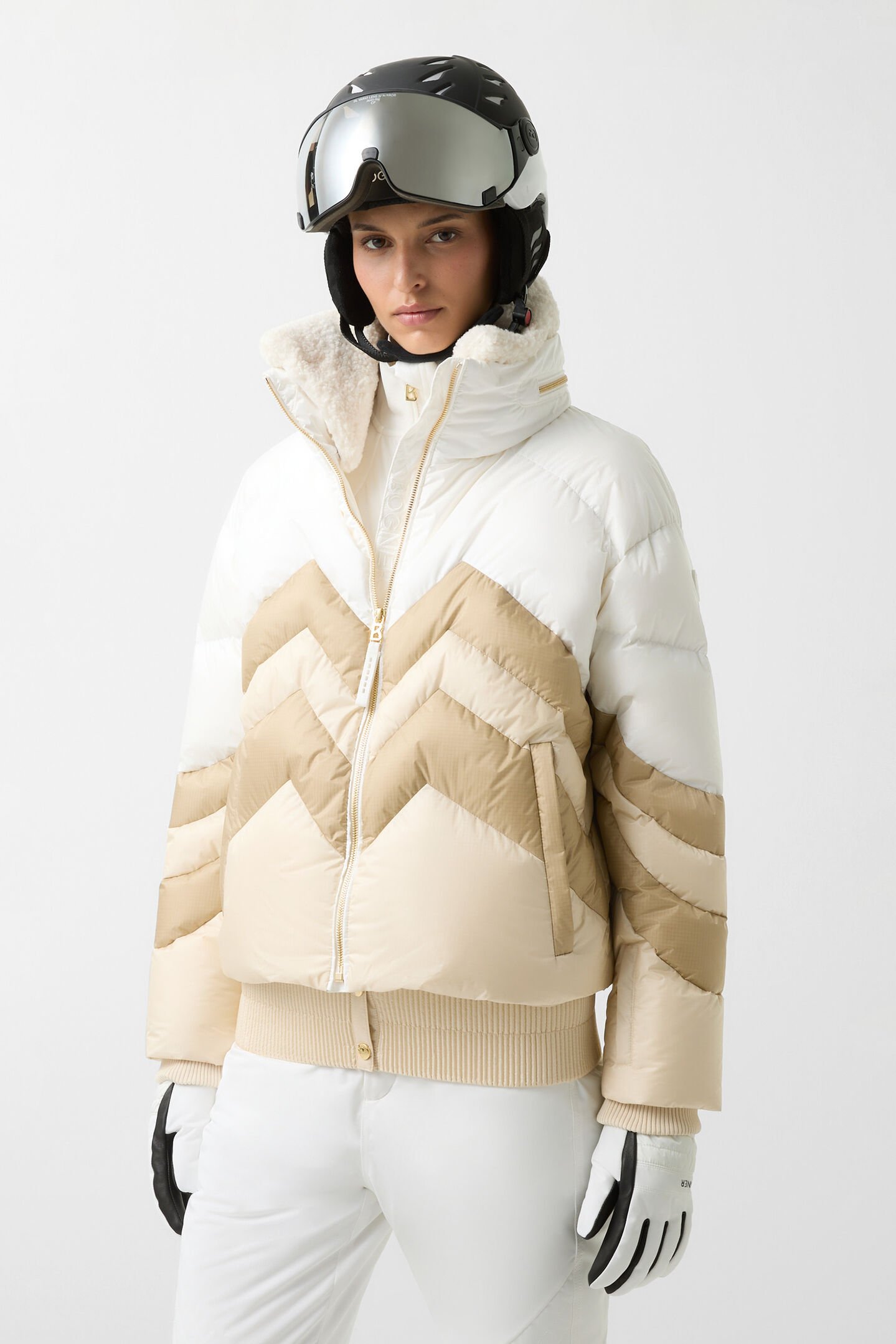 Valea down ski jacket Off-white/beige