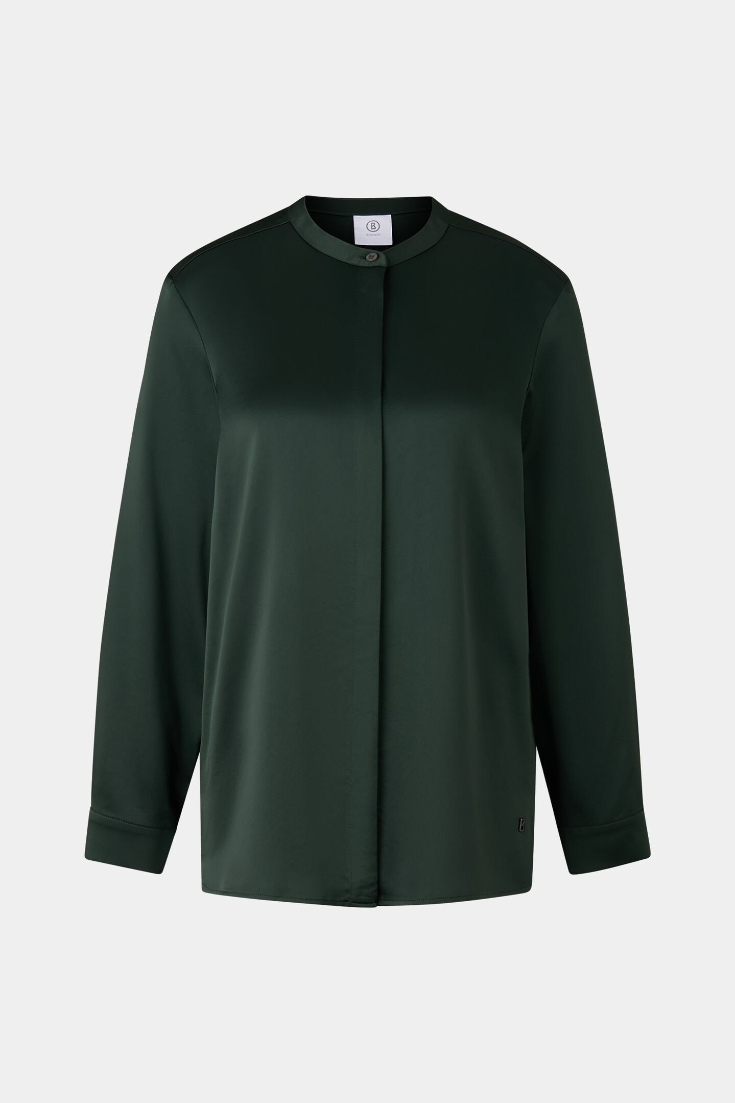 Satin-Bluse Gerrit Dunkelgrün