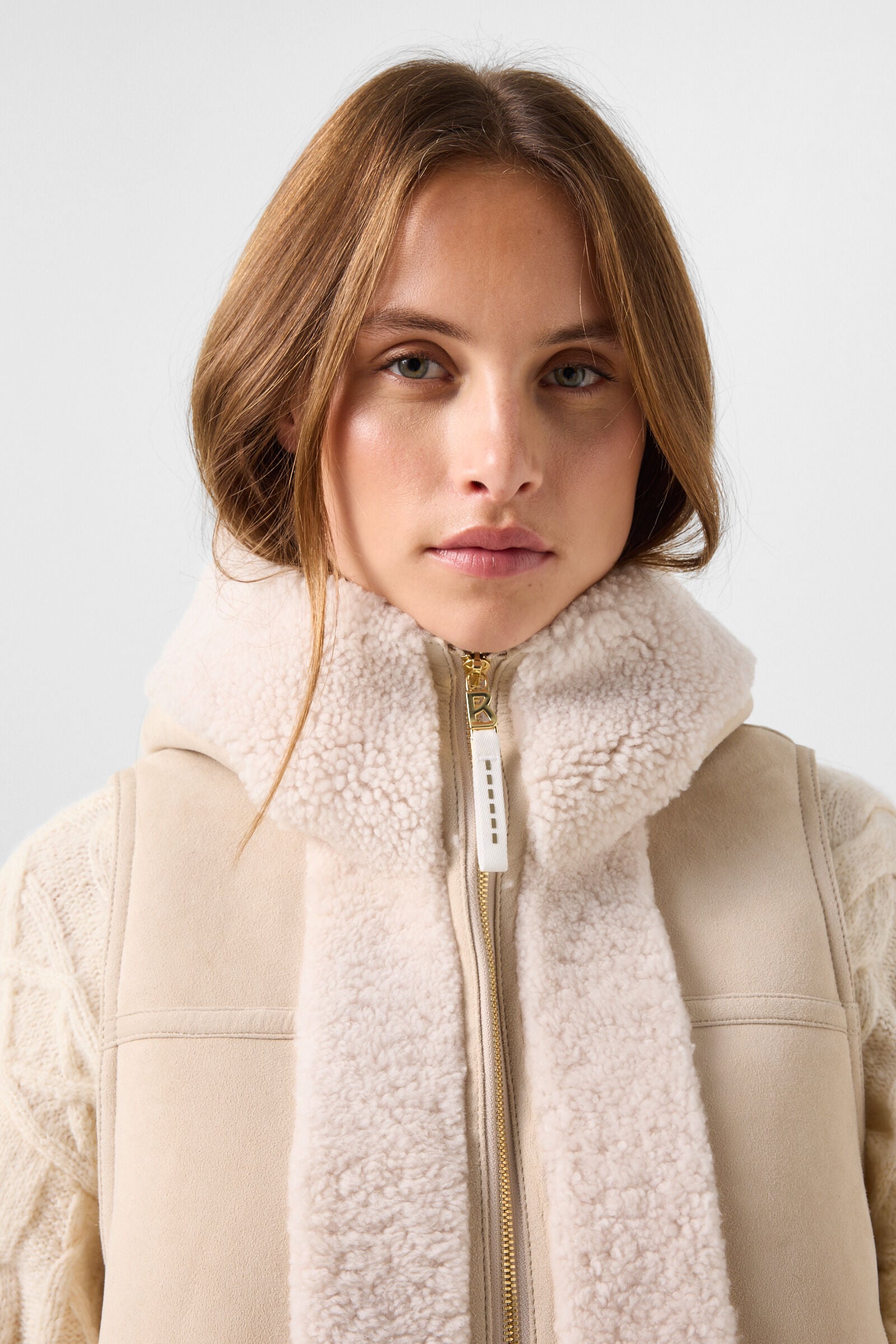 Lona lambskin waistcoat Camel/Cream