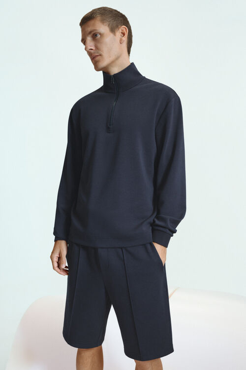 Jersey-Troyer Raven Navy-Blau