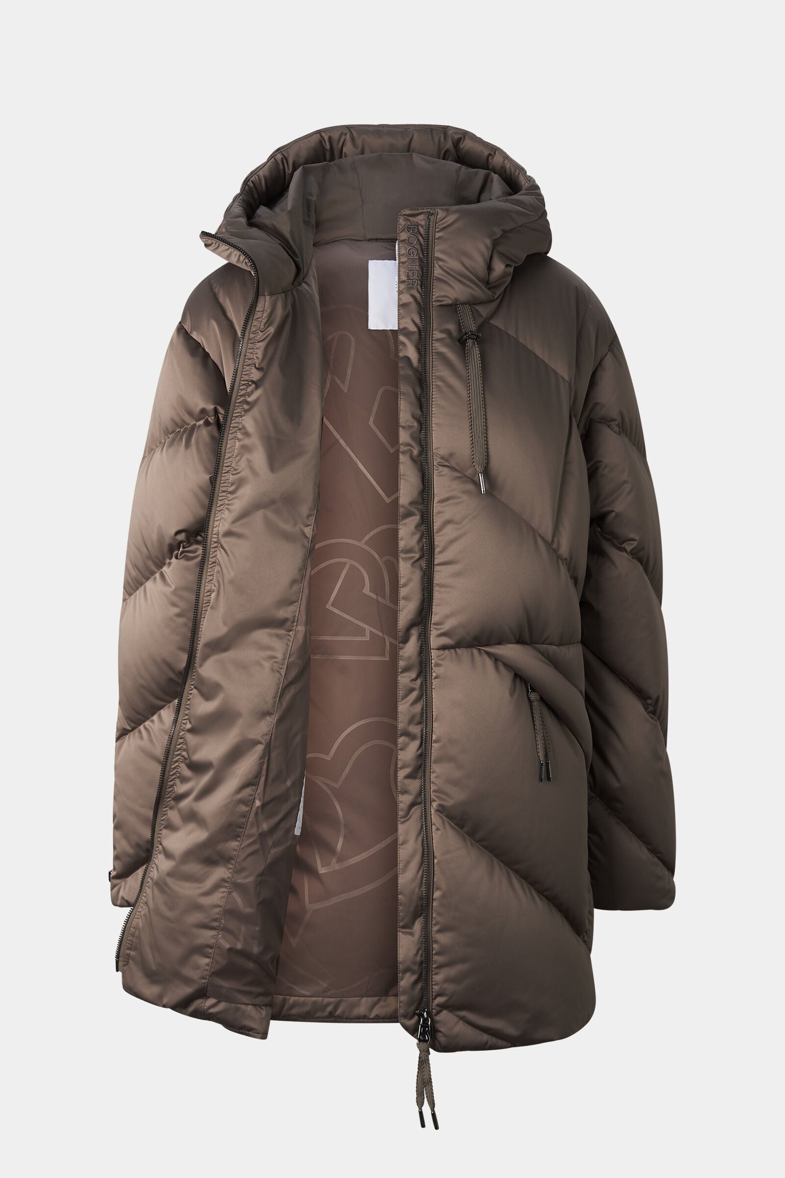 Glenda Down Parka Grey-brown