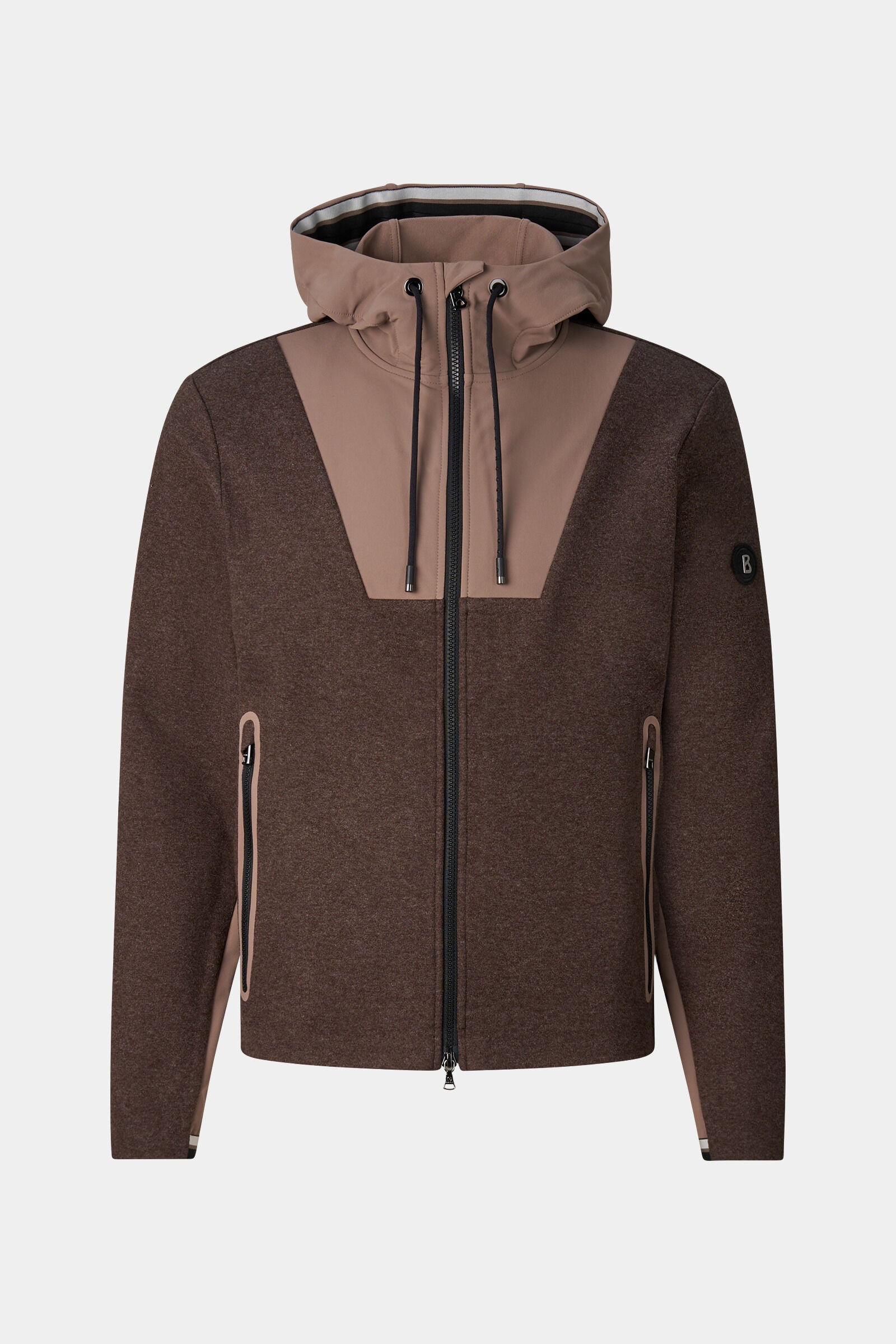 Midlayer-Hybrid-Jacke Jannis Dunkelbraun/Taupe