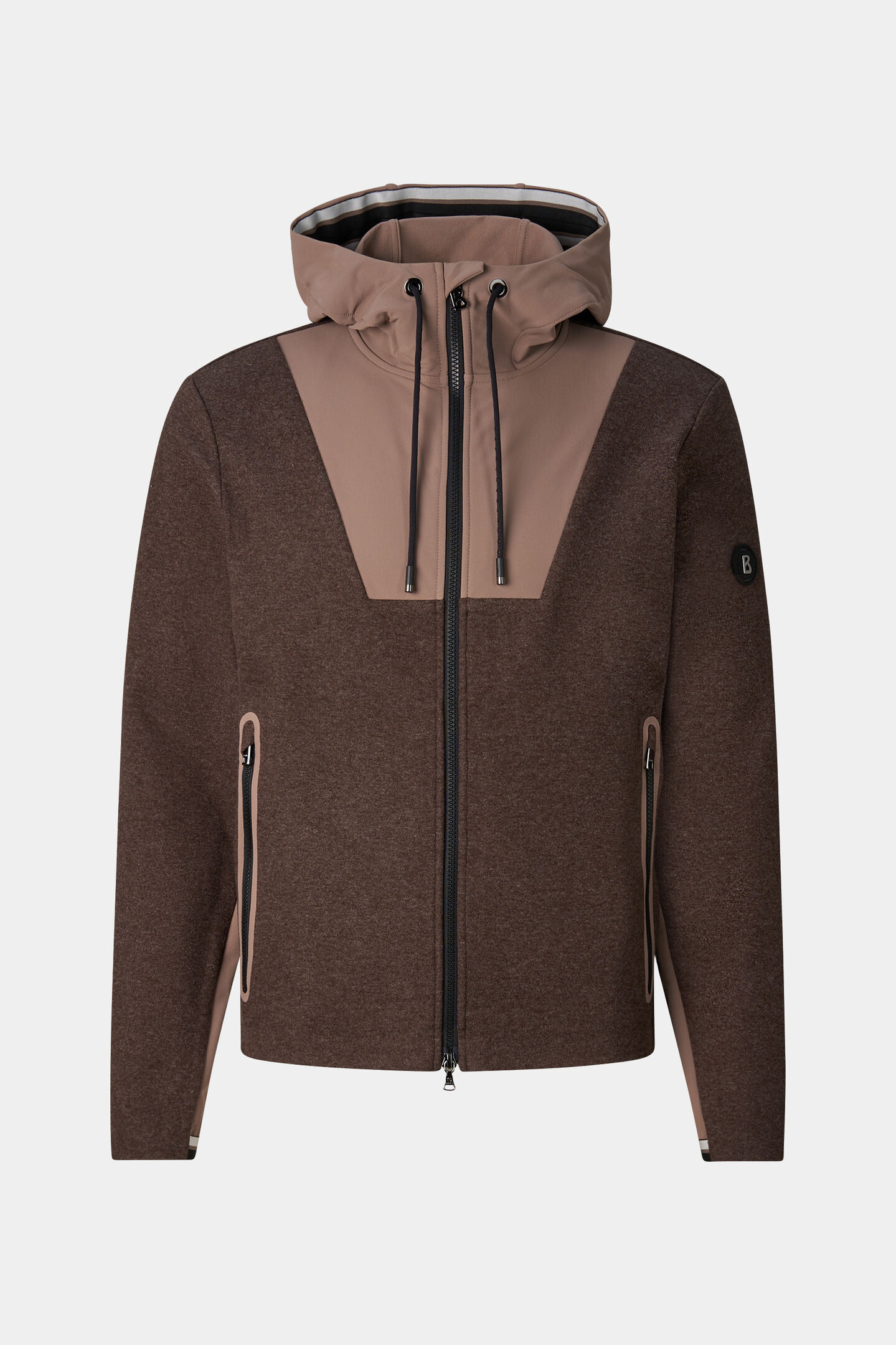 Midlayer-Hybrid-Jacke Jannis Dunkelbraun/Taupe