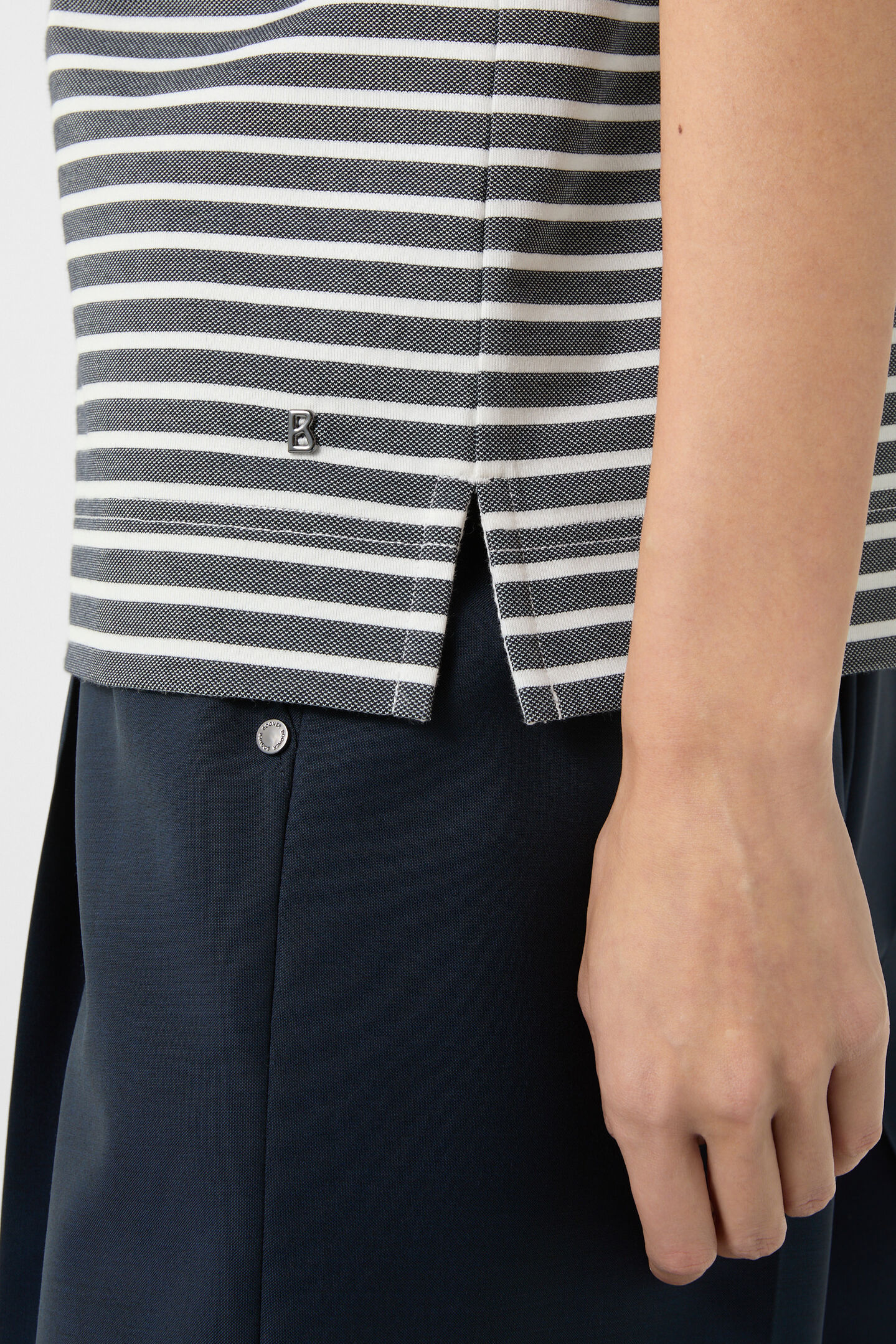 Polo-Shirt Peony Navy-Blau/Off-White