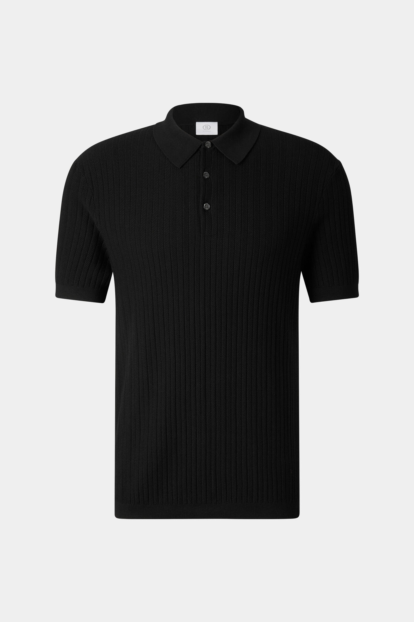 Tobias knitted polo shirt Black