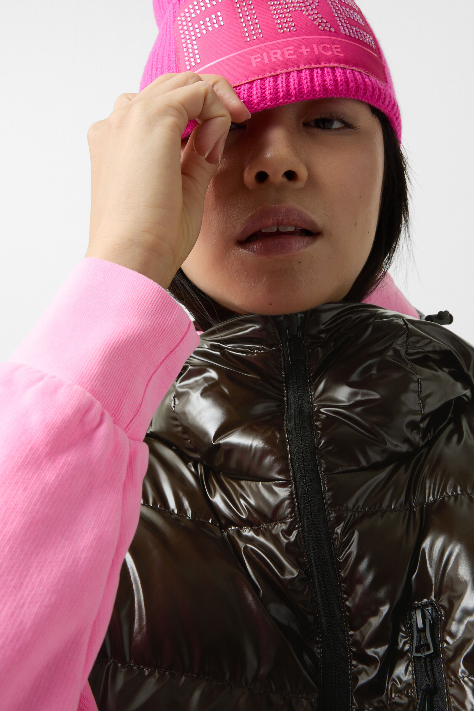 Reversible quilted waistcoat Namilia Chocolate