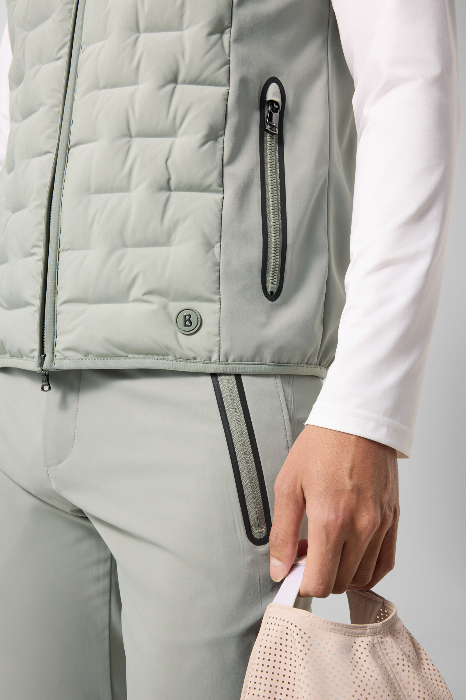 Dane hybrid waistcoat Eucalyptus