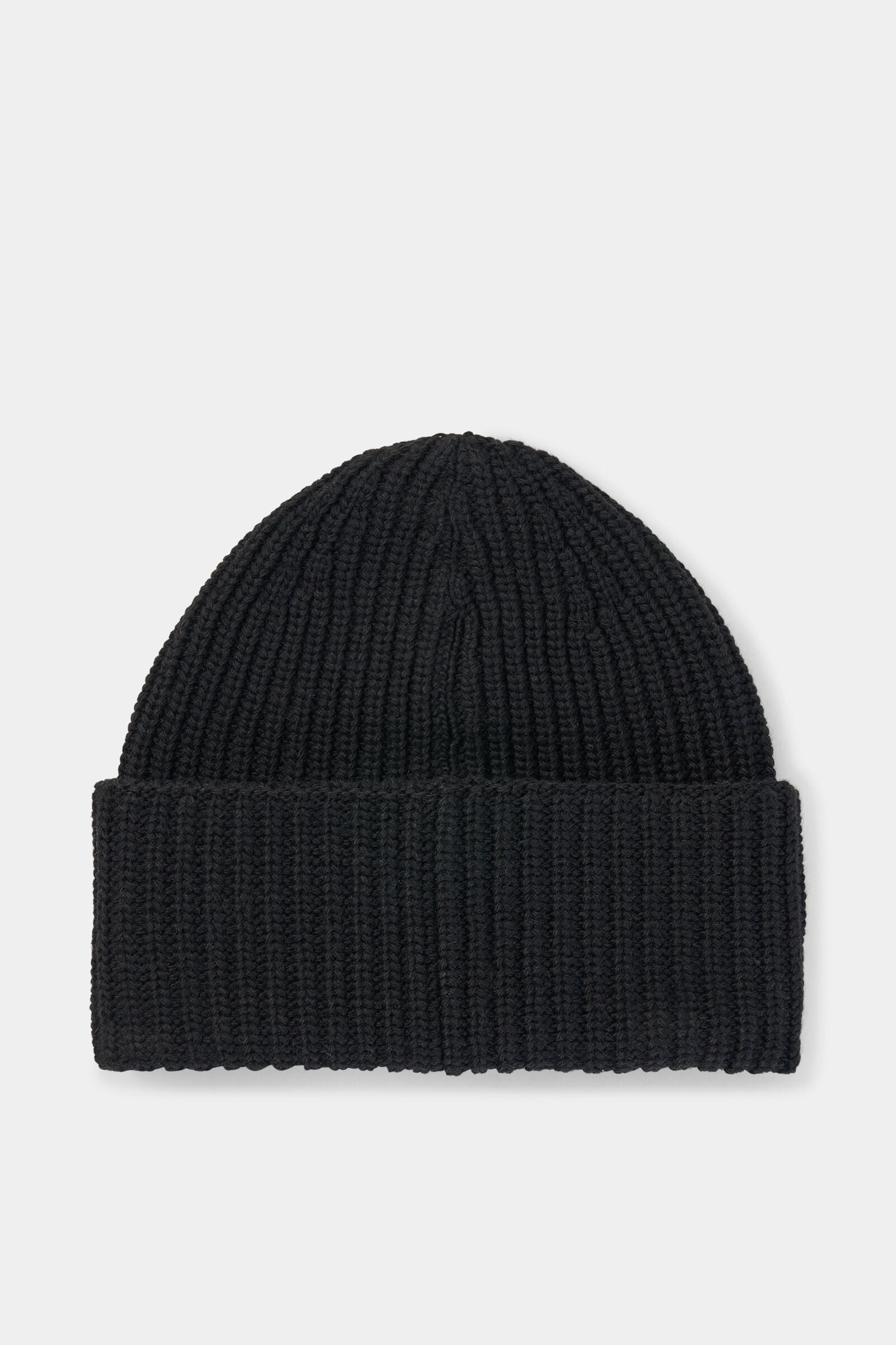 Larah virgin wool and knitted cashmere hat Black