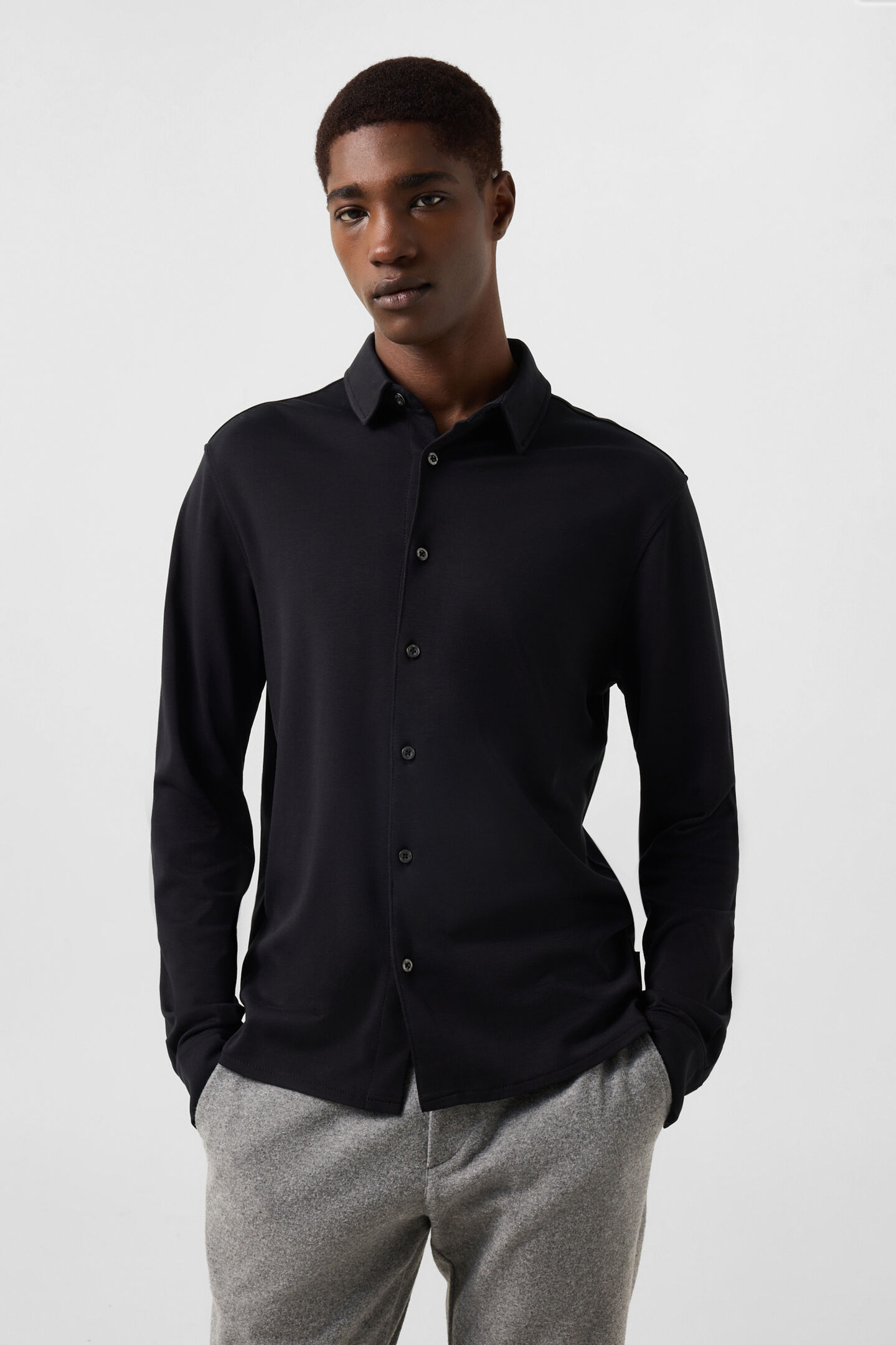 Franz cotton shirt Black