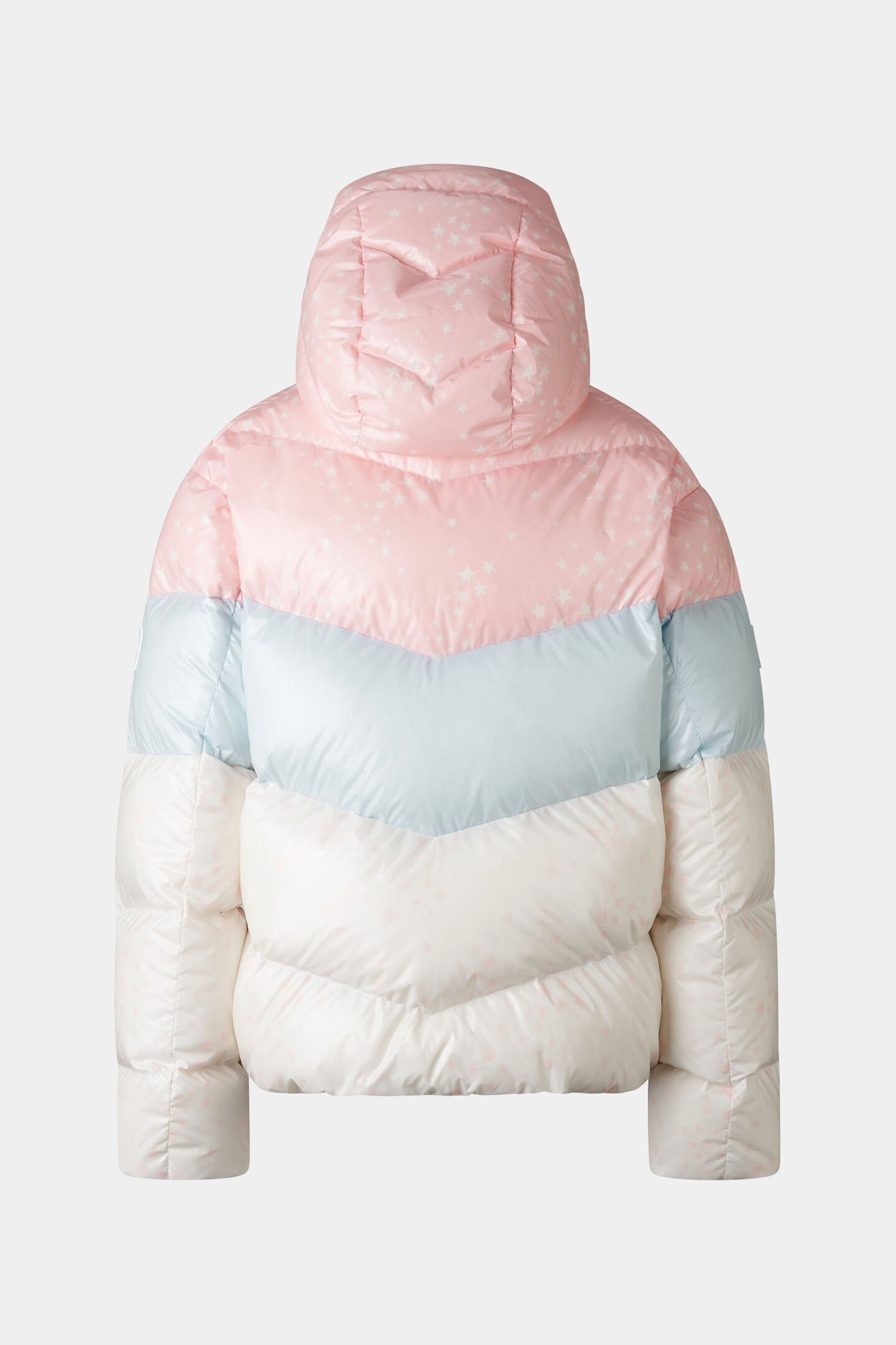Vally down jacket Pink/light blue/white