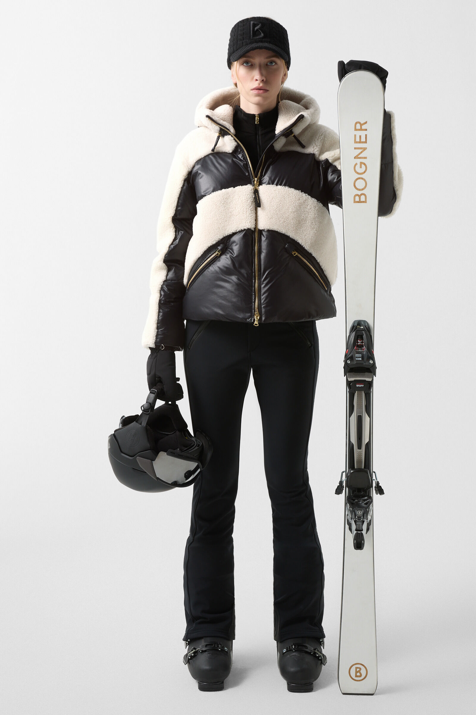 Dana down ski jacket Black/Off-White