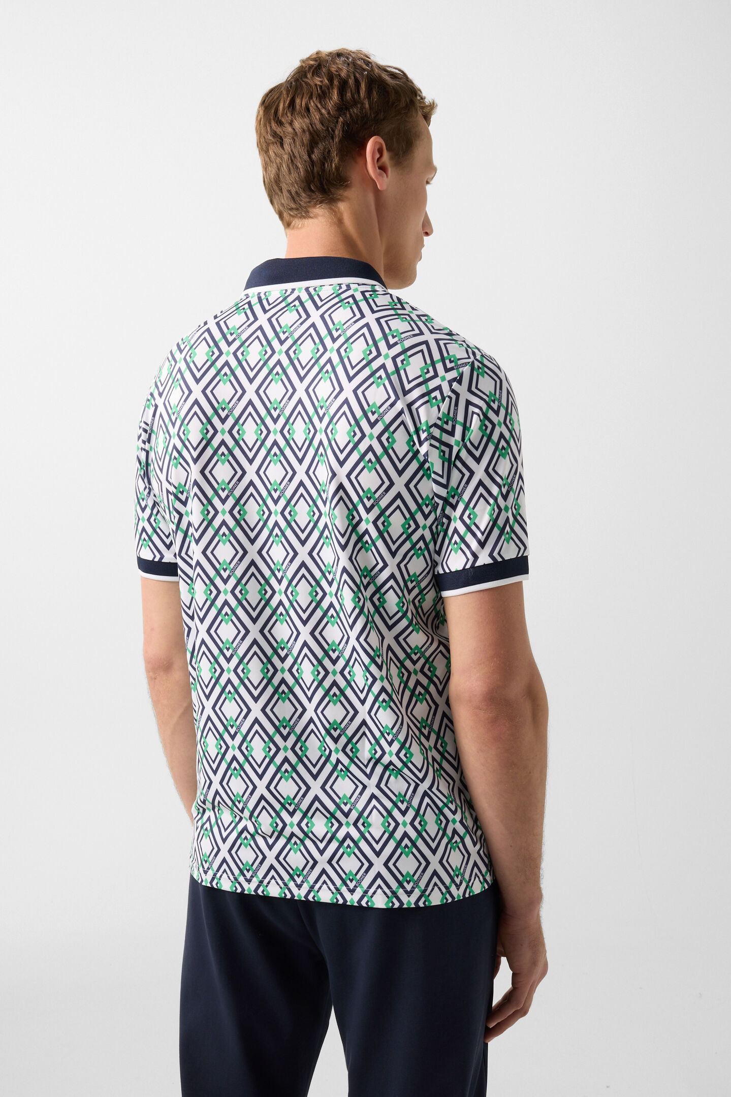 Valentin functional short-sleeved top Navy blue/green/white