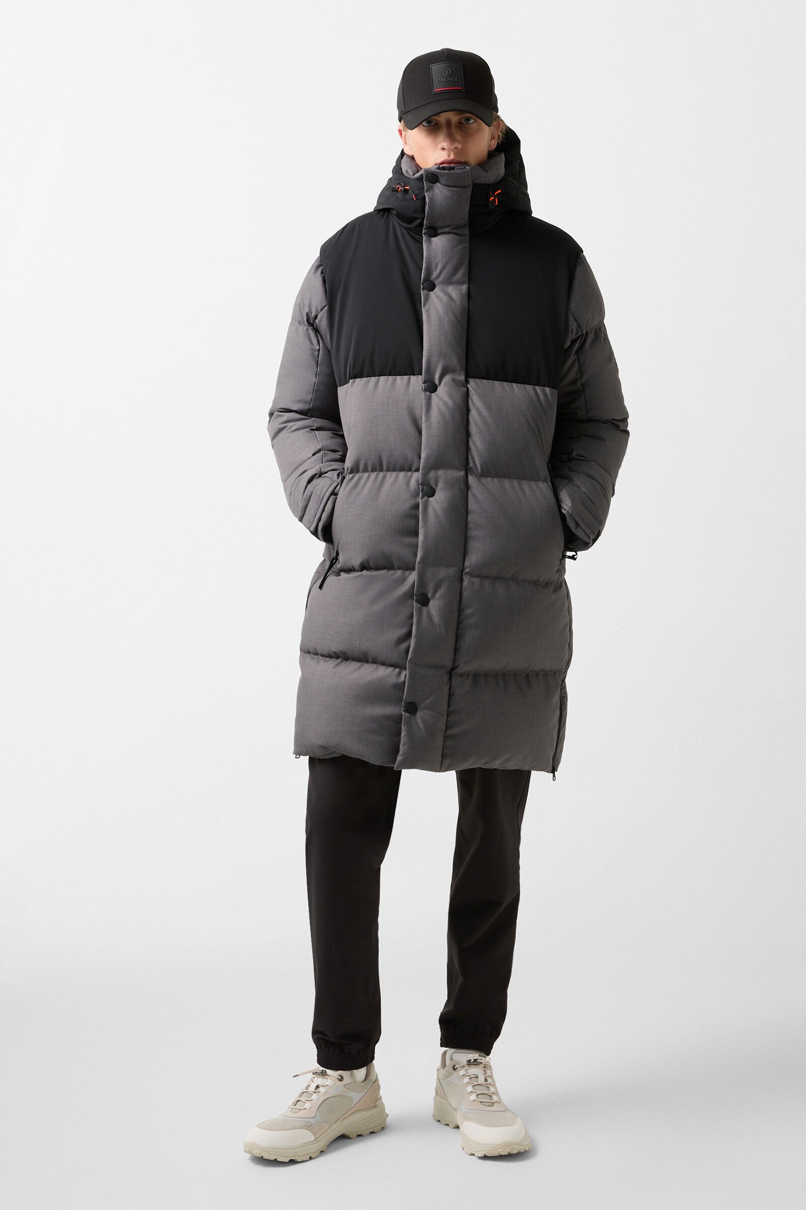 Walt down coat Grey/black