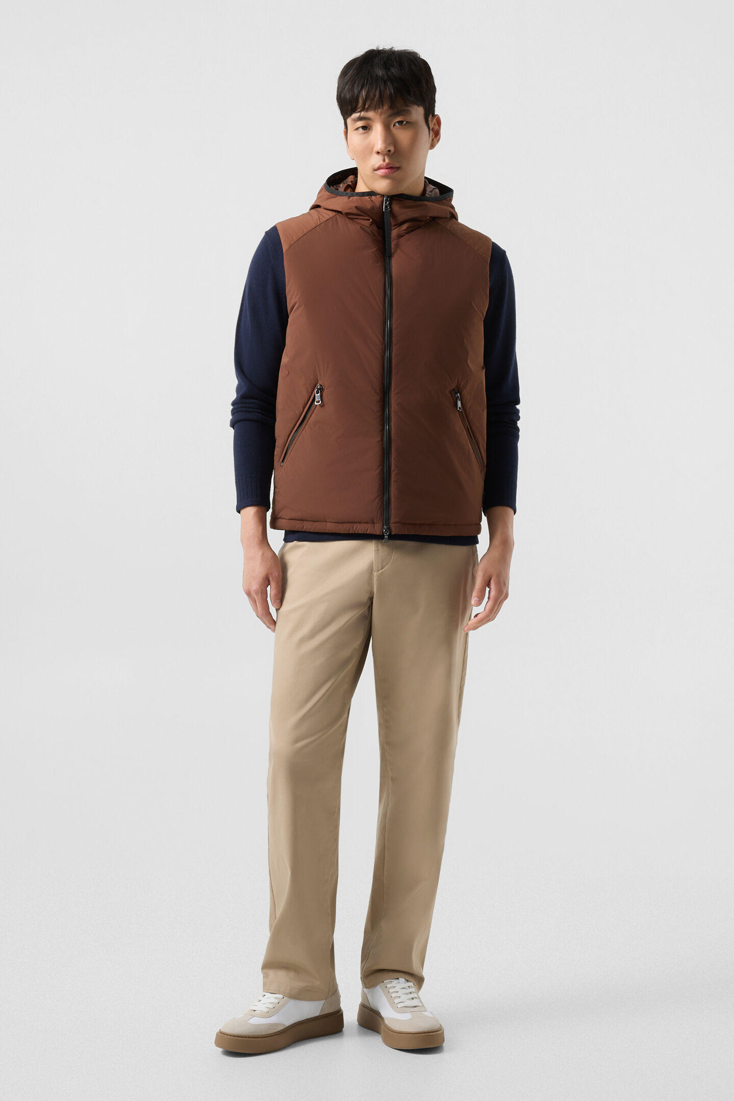 Clion lightweight down vest Brown