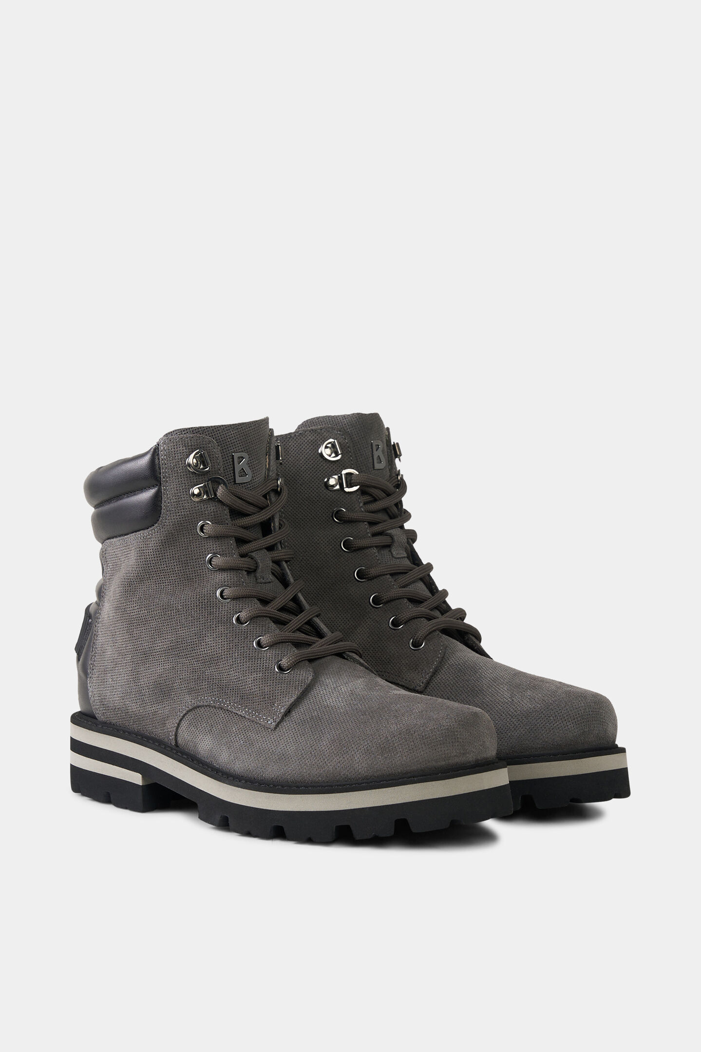 Lace-up boots Courchevel Grey/black