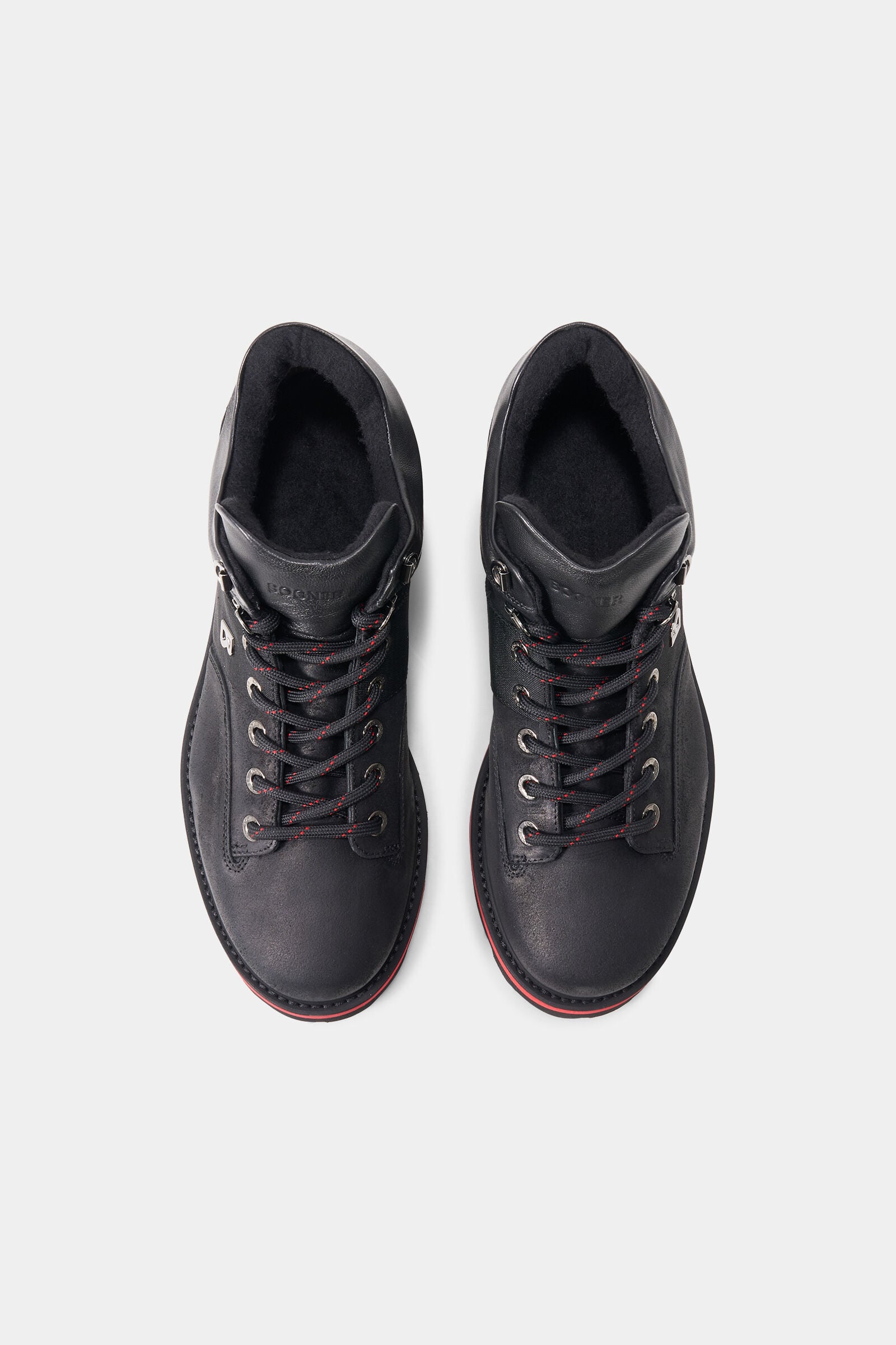 Lace-up boots Courchevel Black/Red