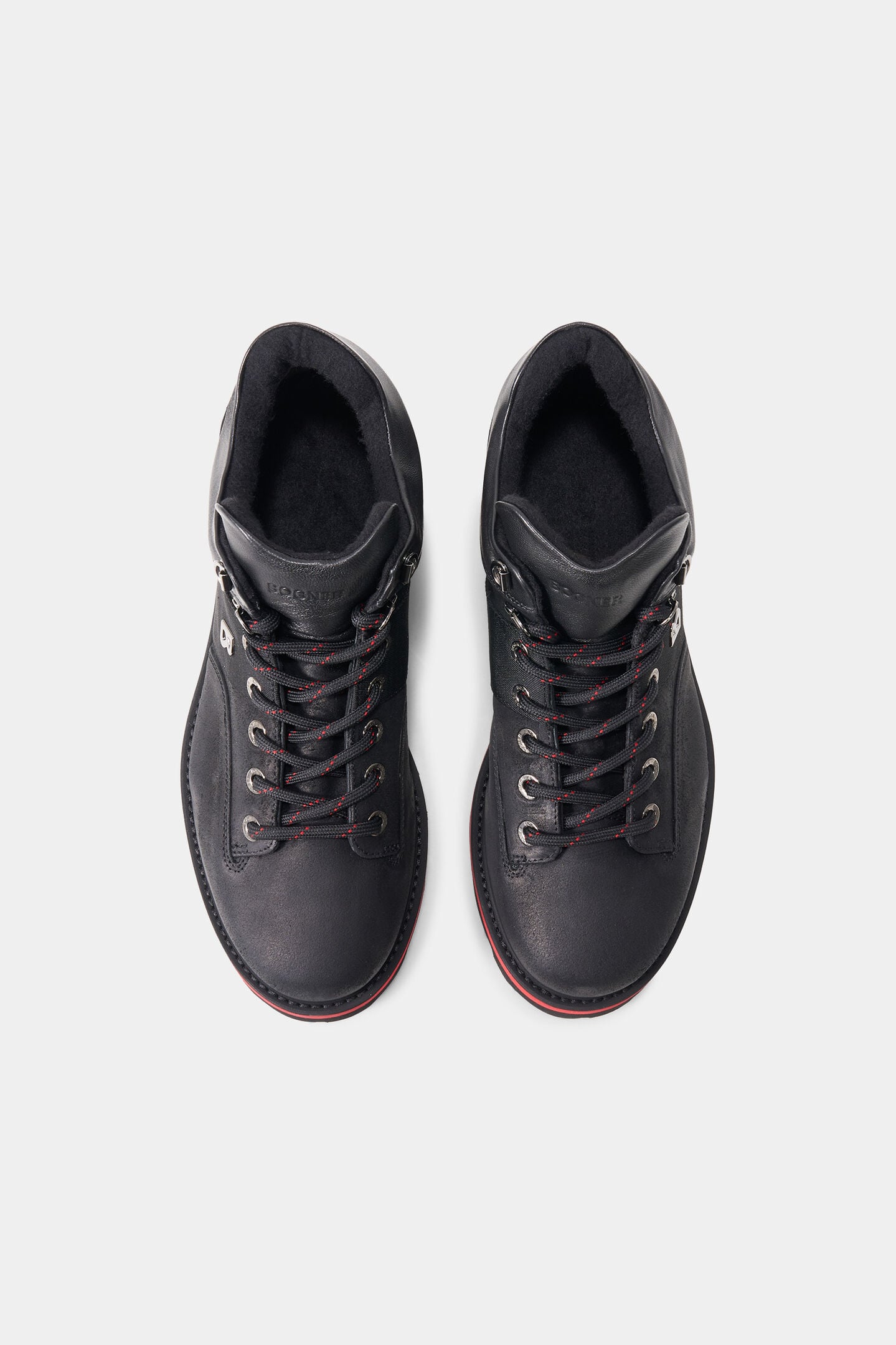 Lace-up boots Courchevel Black/Red