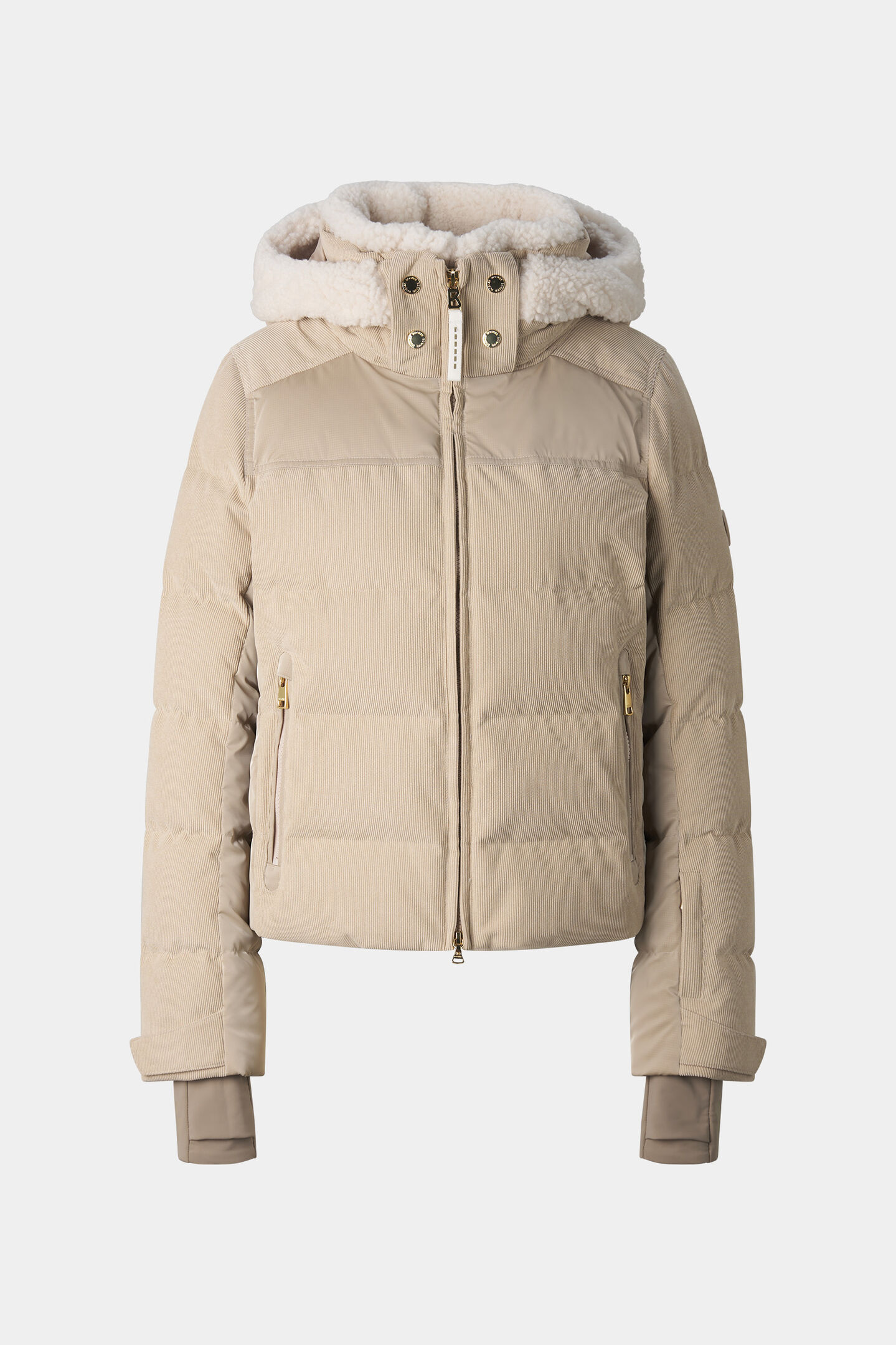 Cord-Ski-Daunenjacke Minu Camel