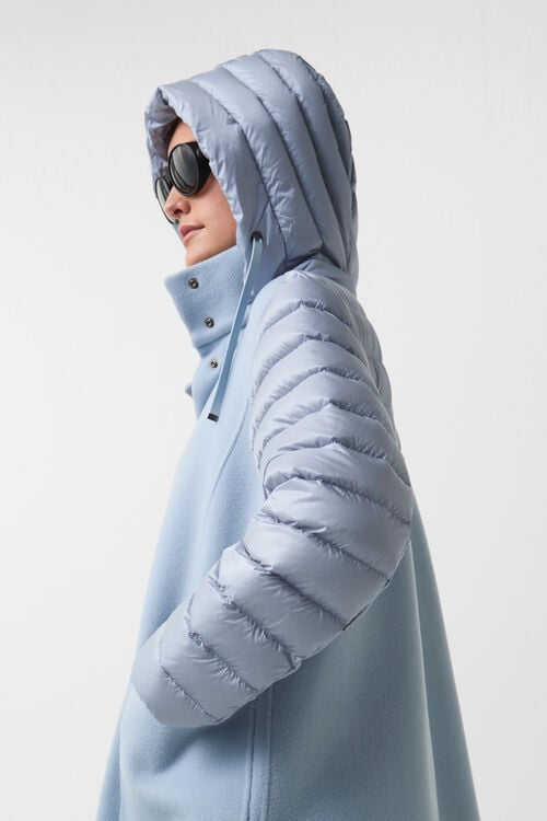 Isy woollen down coat Light blue