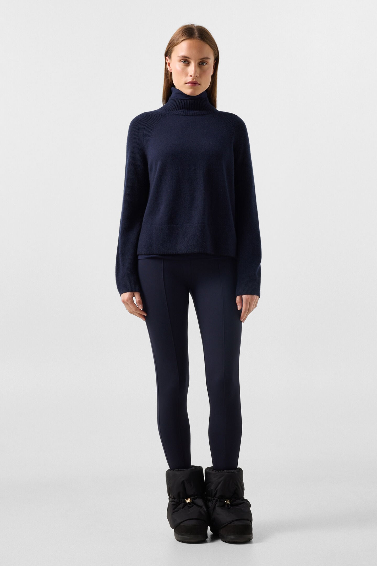 Schurwoll-Pullover Lena Navy