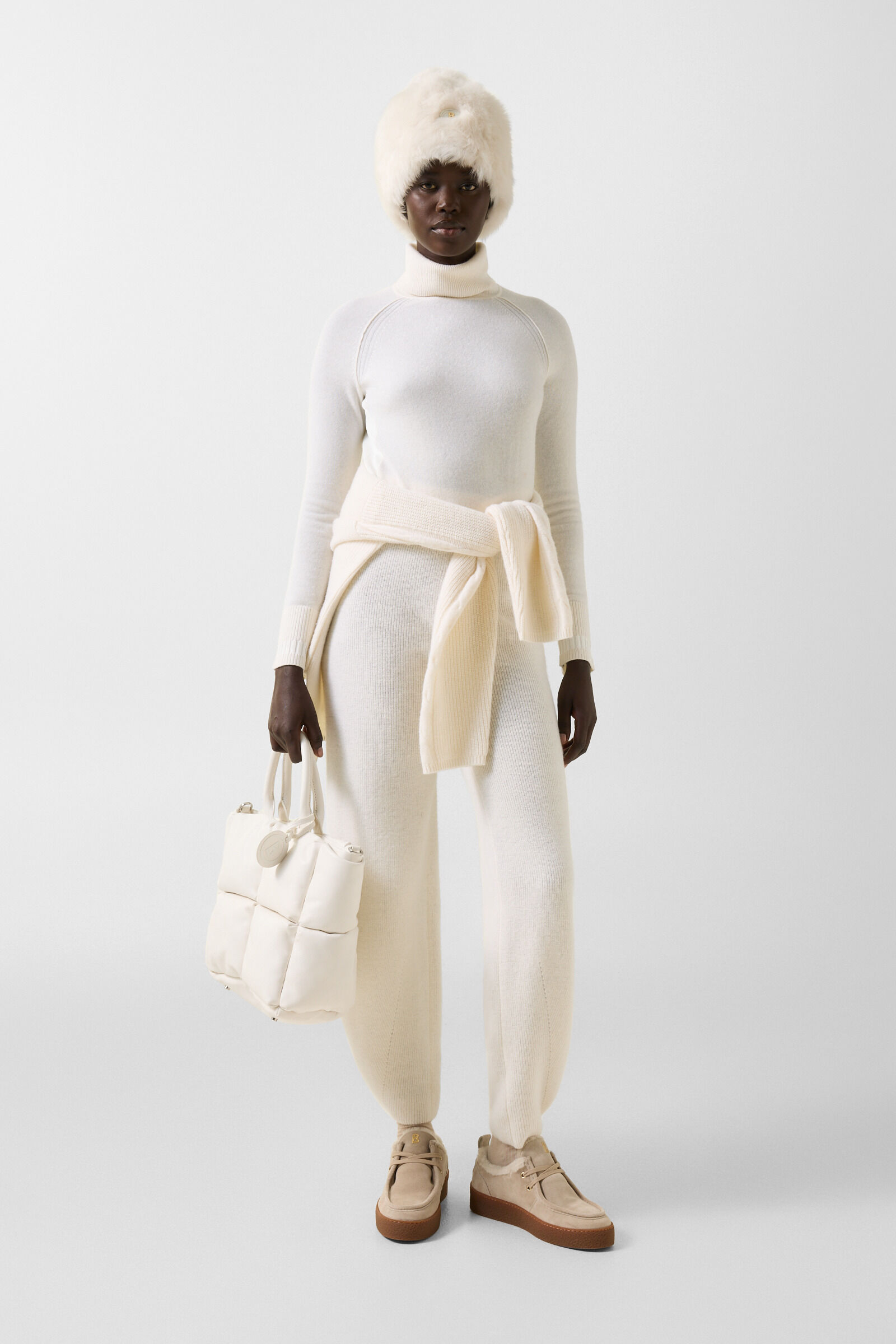 Schurwoll-Kaschmir-Pullover Vaiana Off-White