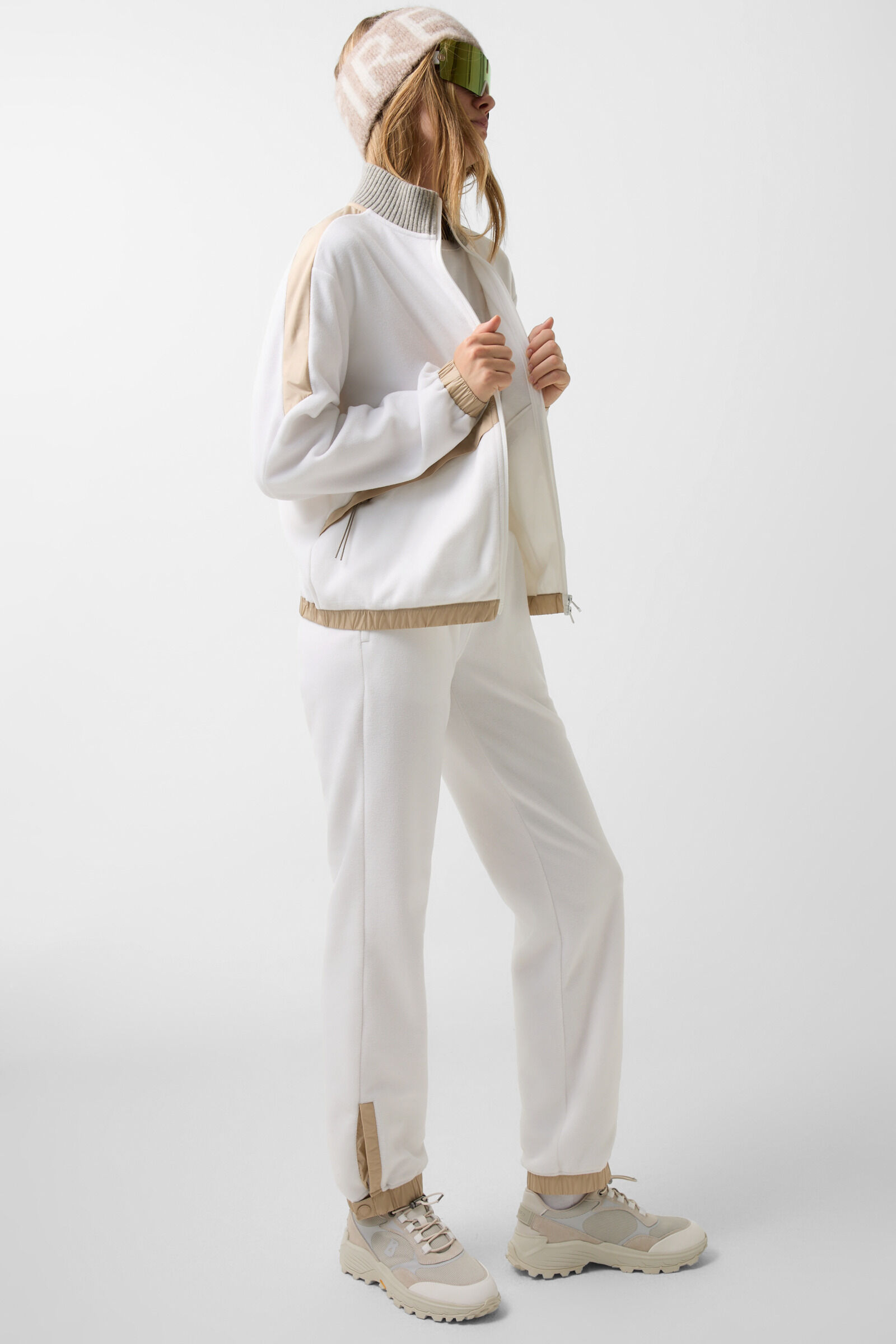 Liva fleece jacket White/beige