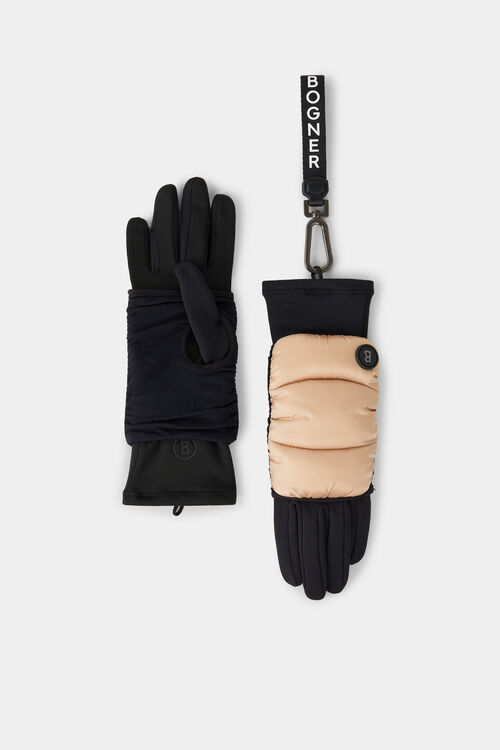 Touch gloves Beige/Black