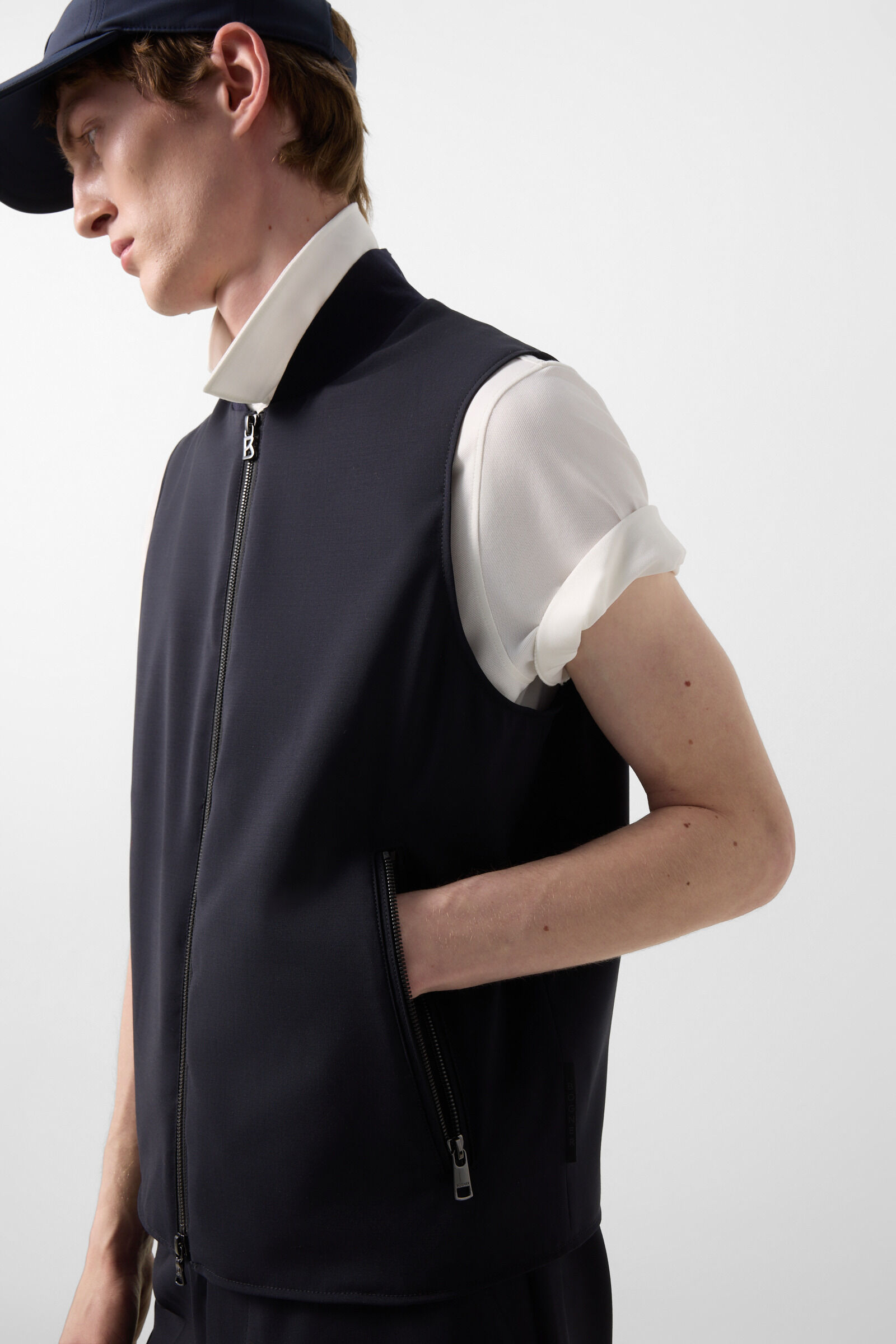 Virgin wool waistcoat Jeff Dark blue