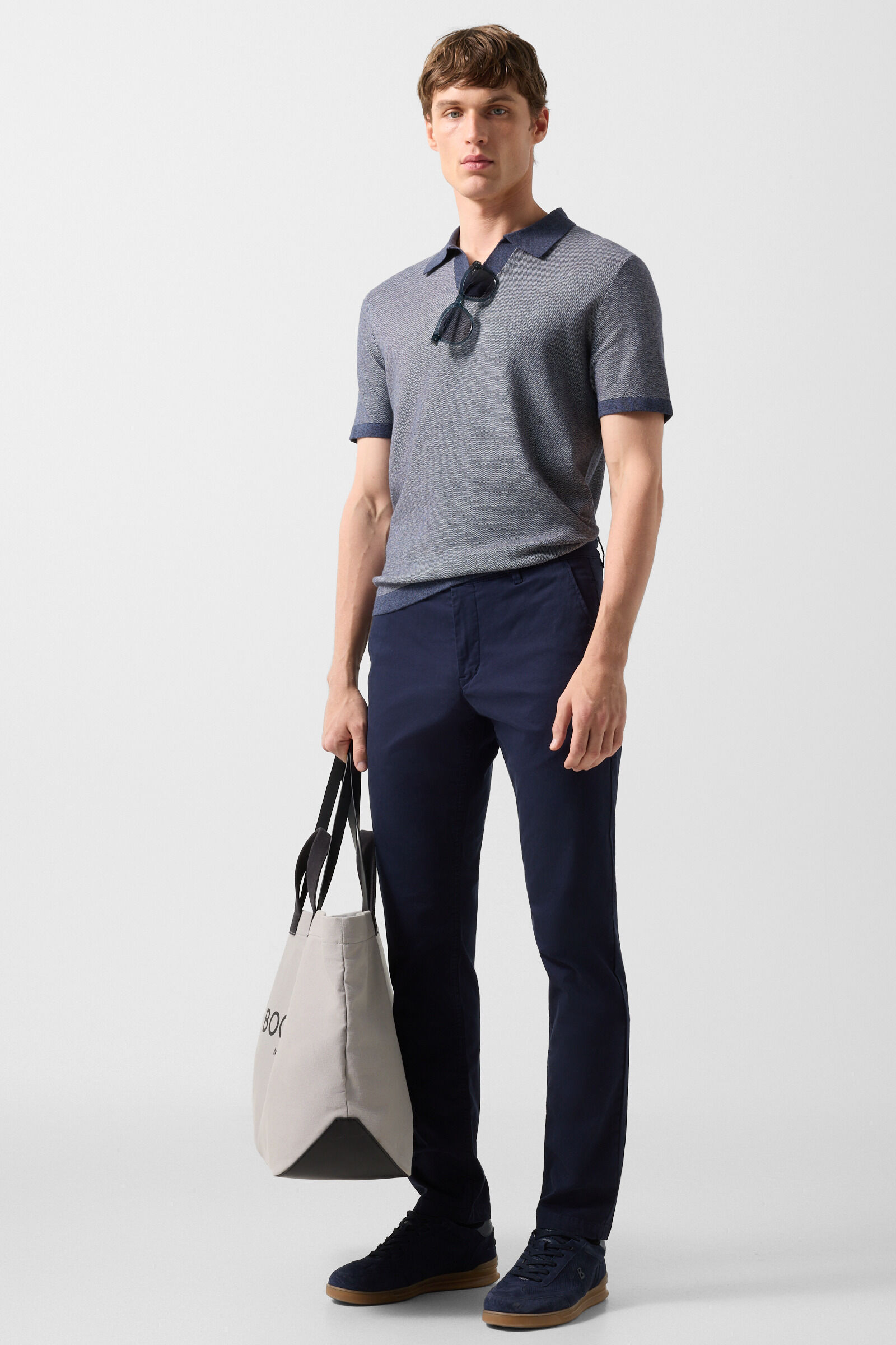 Polo en tricot Lyon Bleu marine