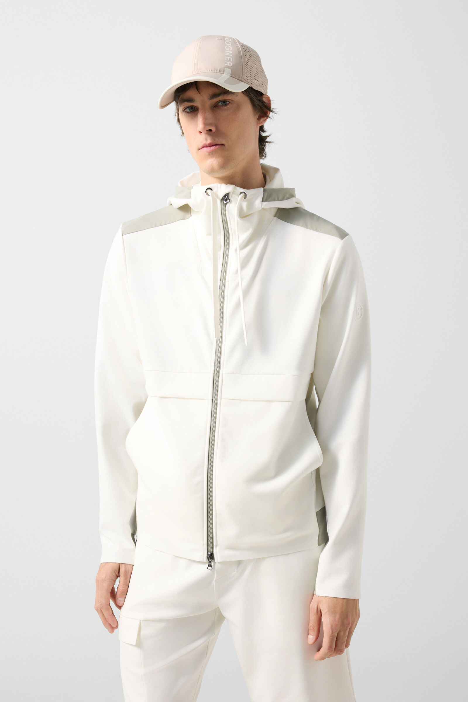 Ernesto jersey jacket Off-white/khaki