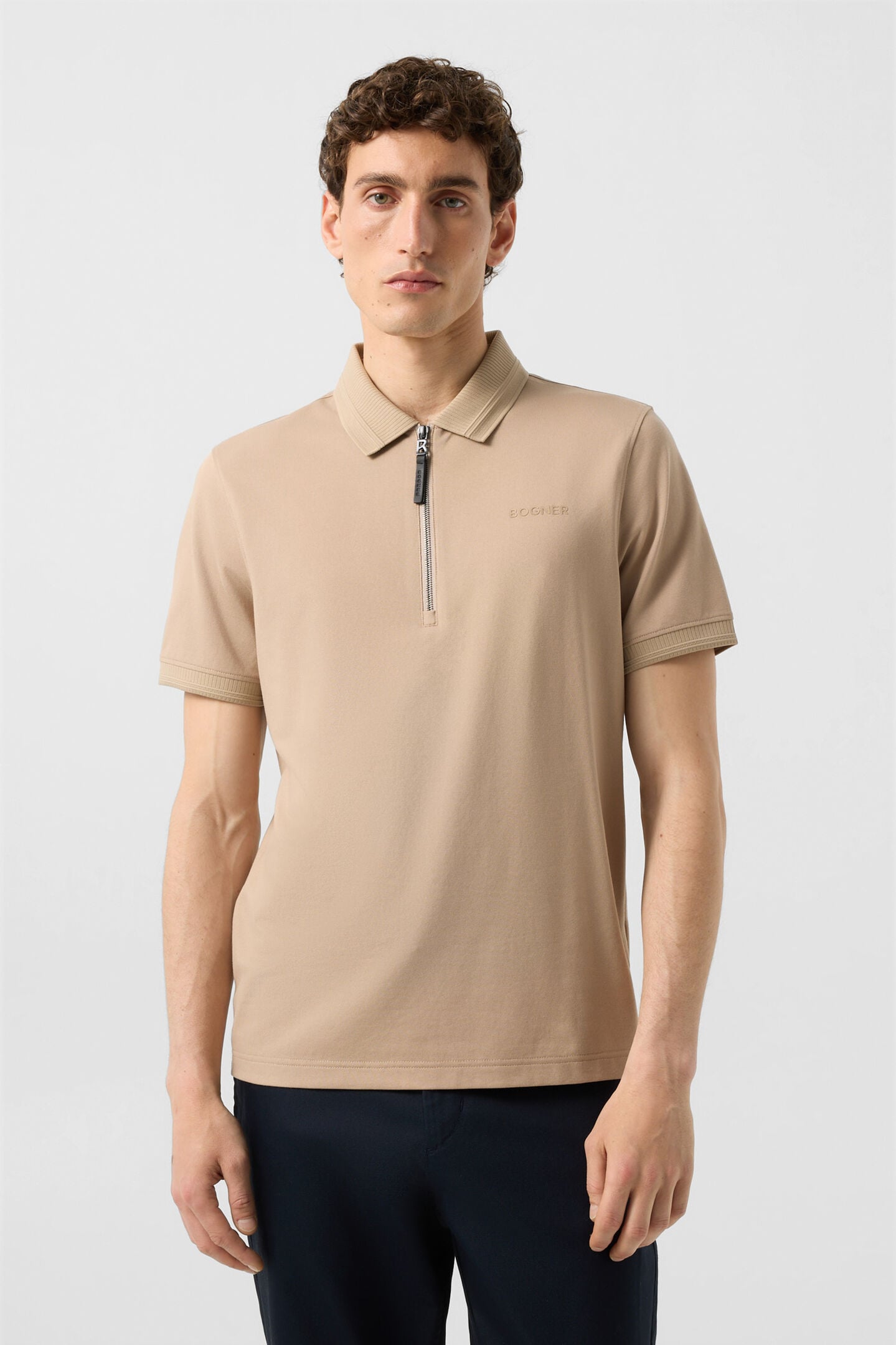 Timo piqu&eacute; polo shirt Beige