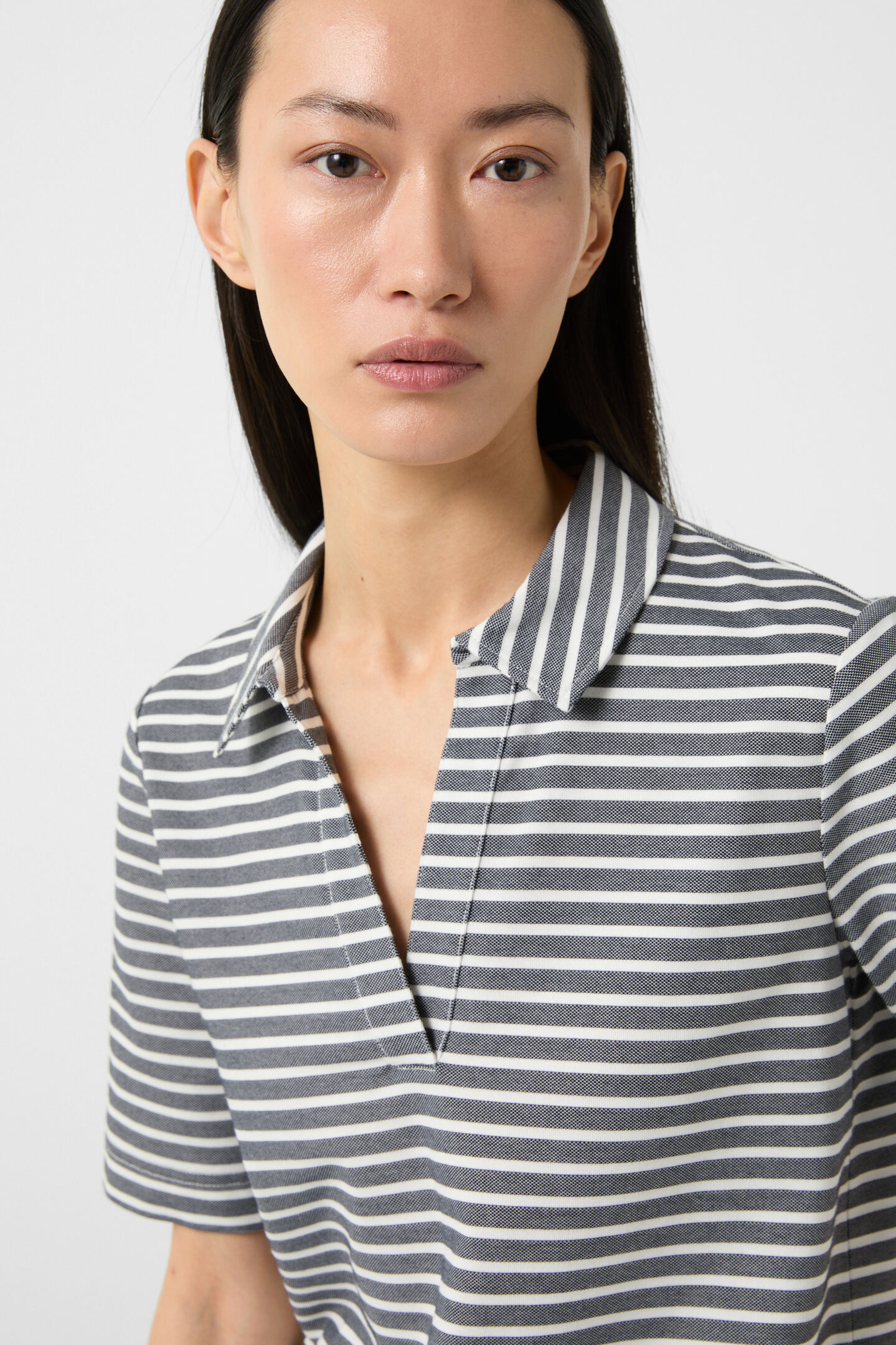 Polo-Shirt Peony Navy-Blau/Off-White