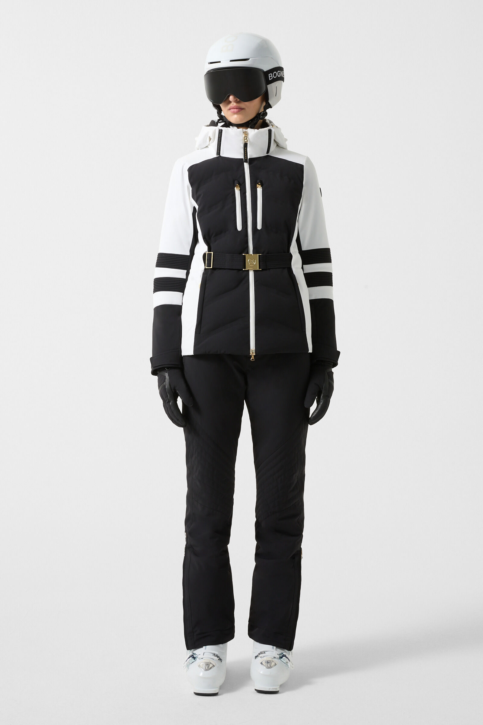 Black and white ski jacket clearance