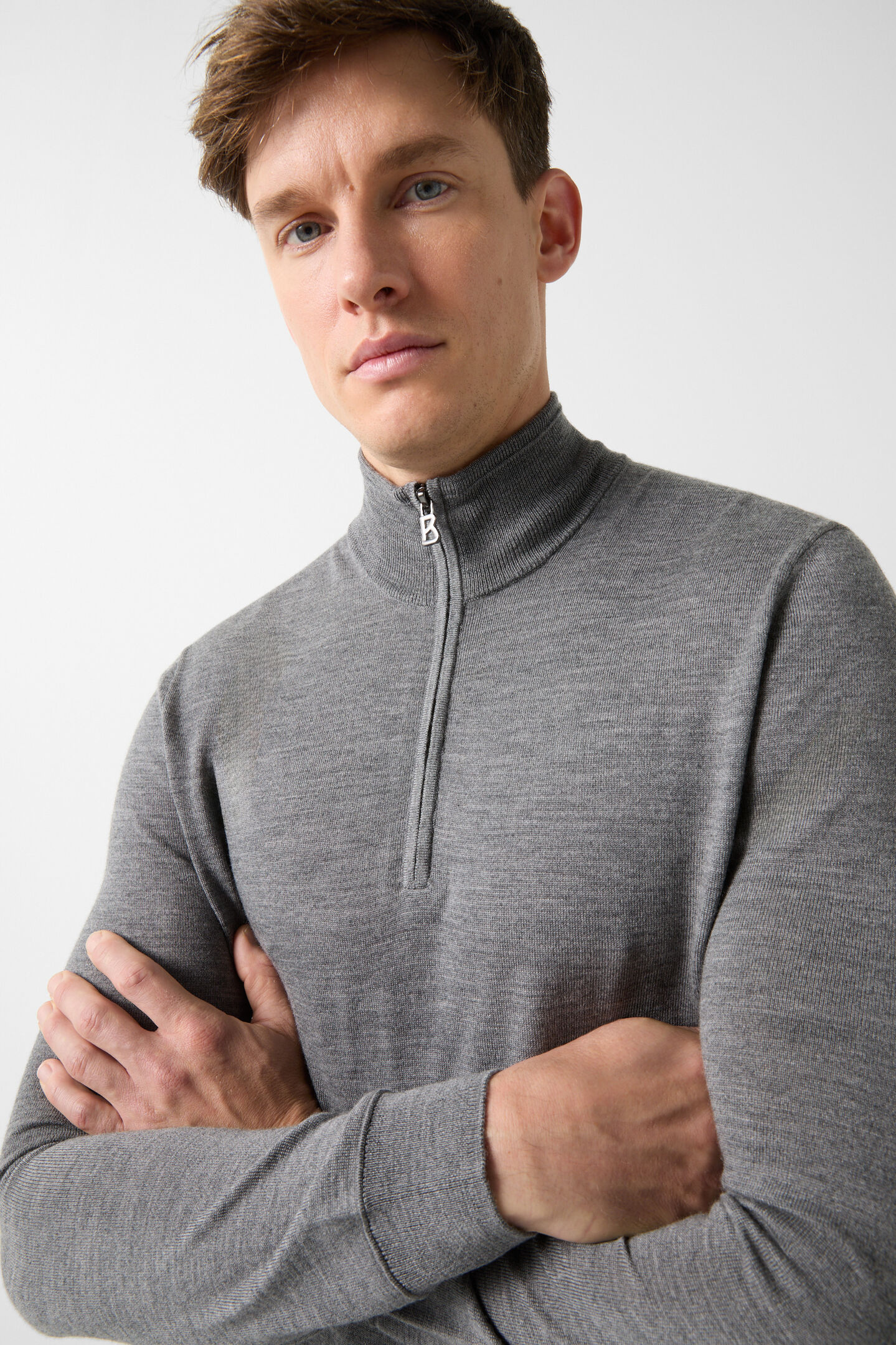 Ouri Half-zippered sweater Gray