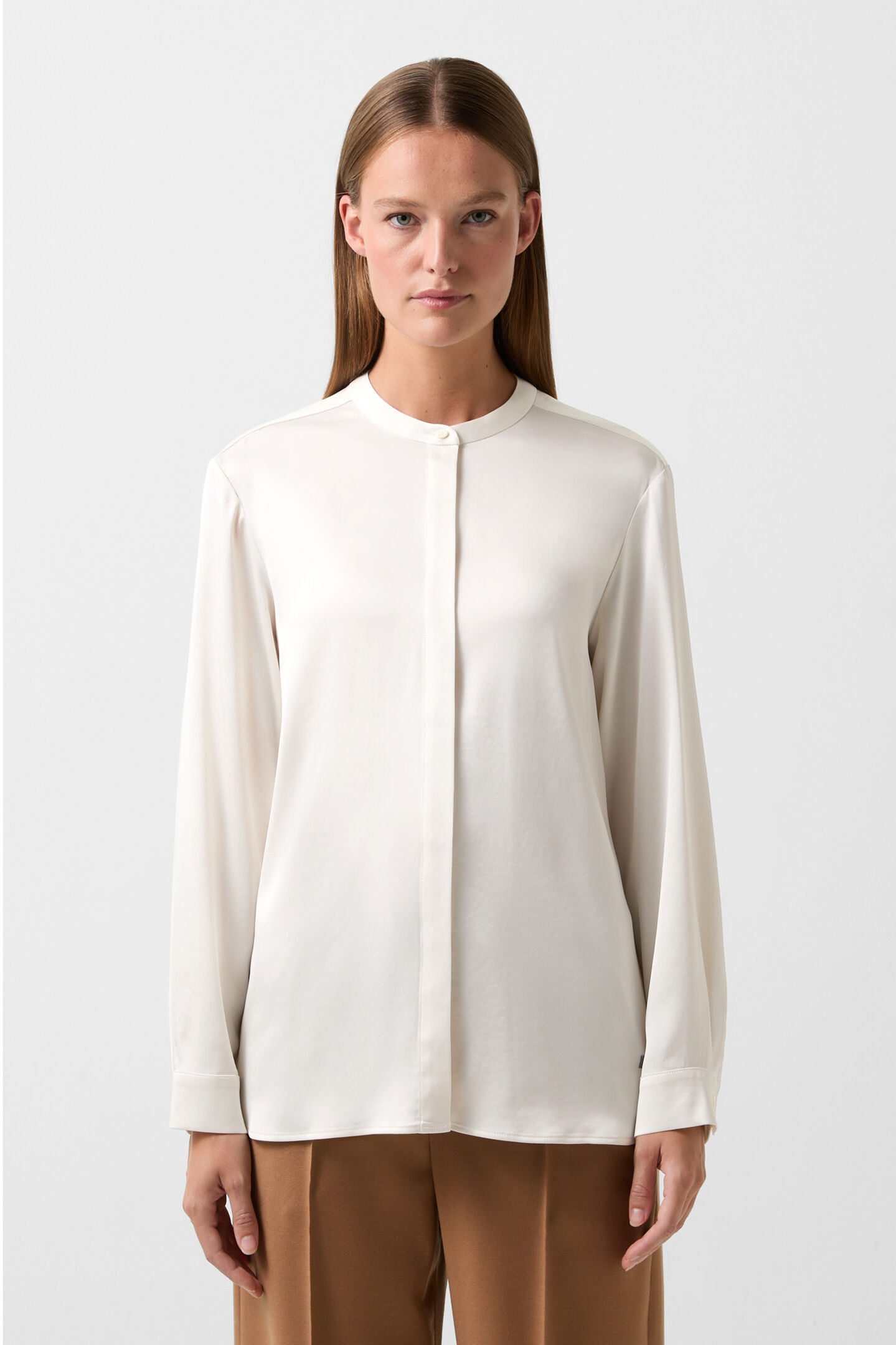 Satin-Bluse Gerrit Creme