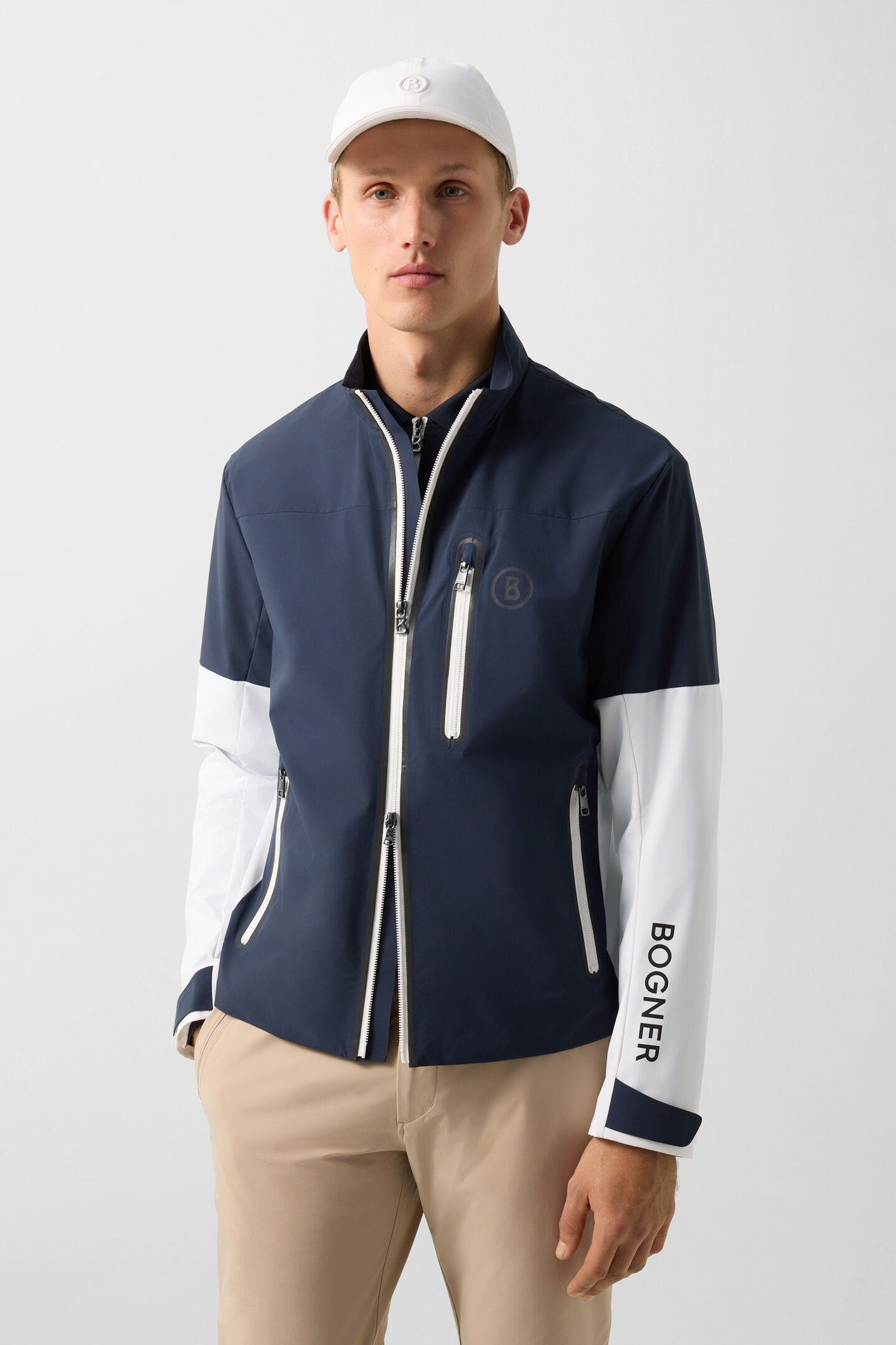 Bolek functional jacket Navy blue/white