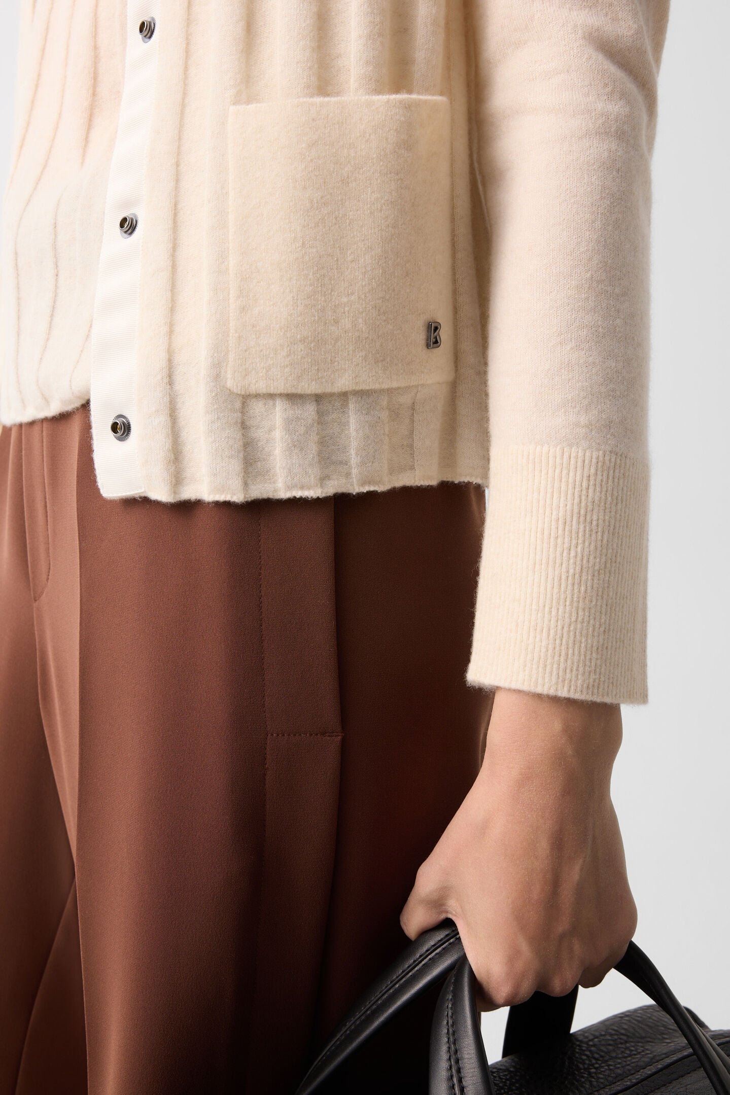 Schurwoll-Kaschmir-Cardigan Tanja Creme