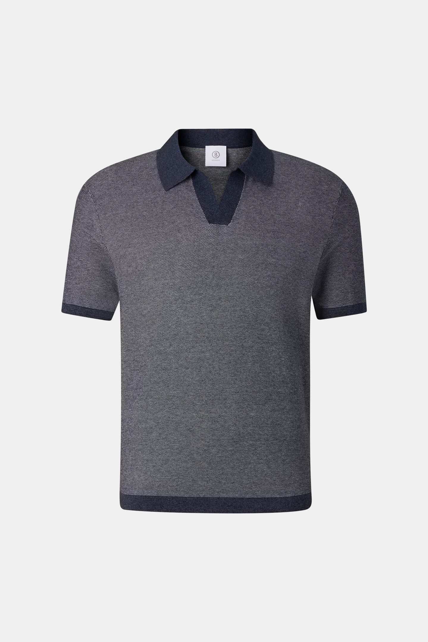 Strick-Polo-Shirt Lyon Navy-Blau
