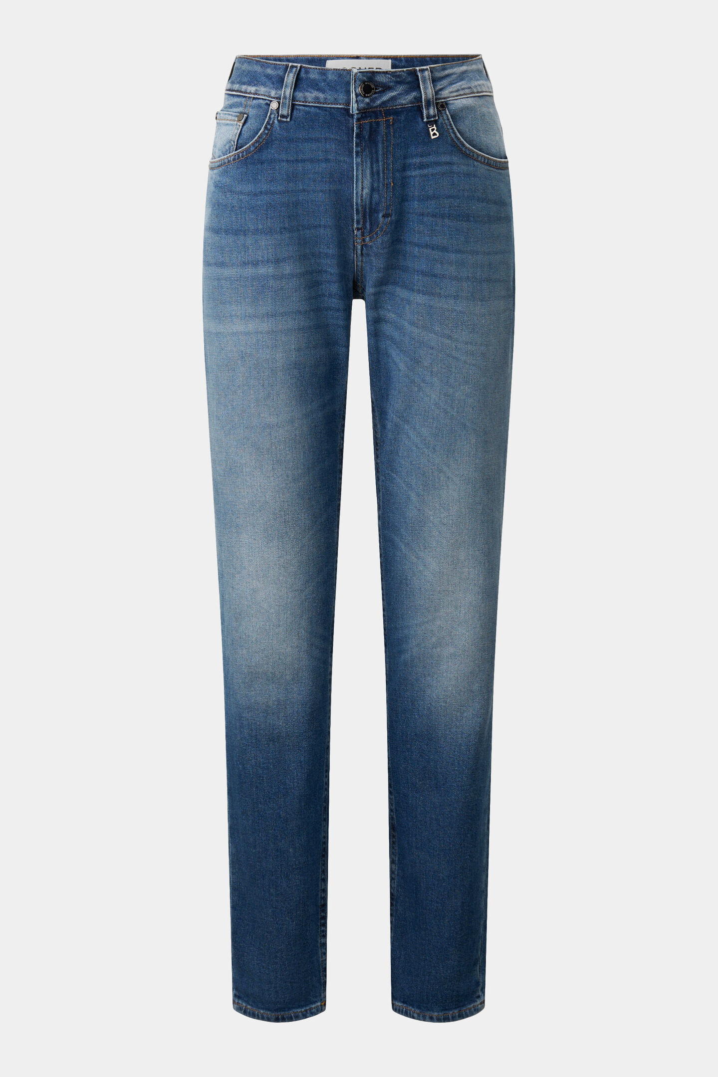 Girlfriend Fit Jeans Bridget Washed Denim Blue
