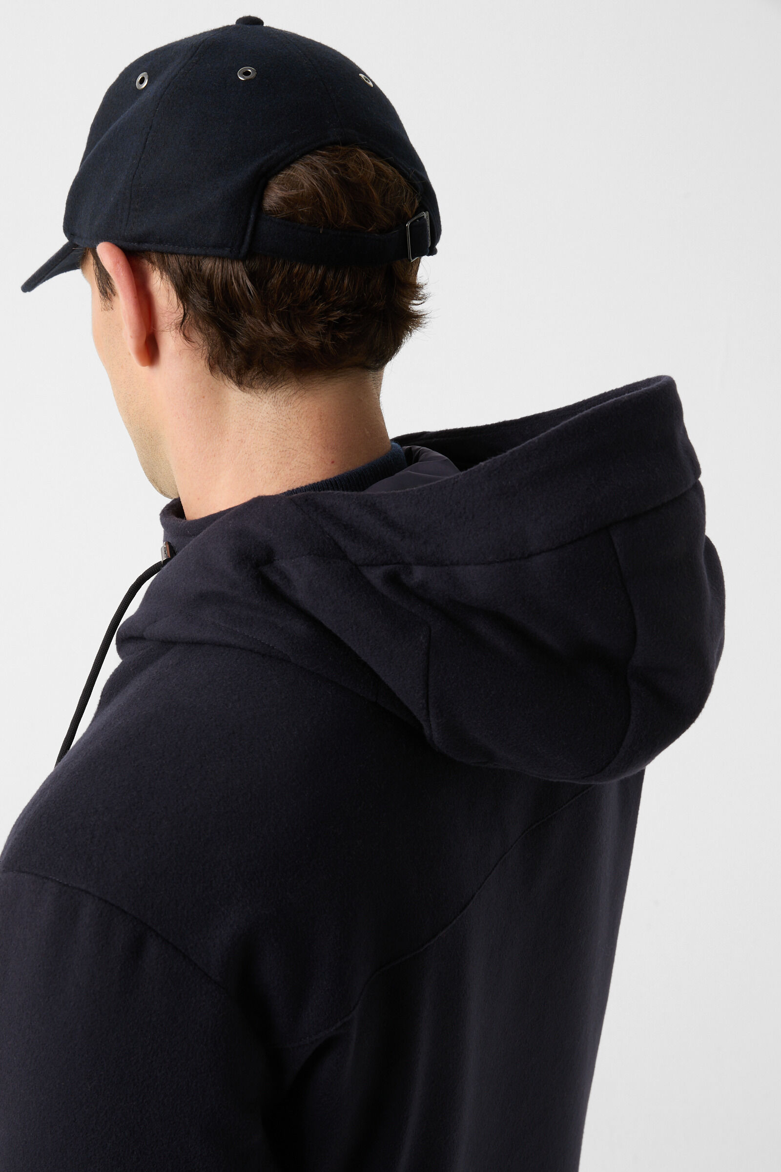 Perce down parka Navy blue
